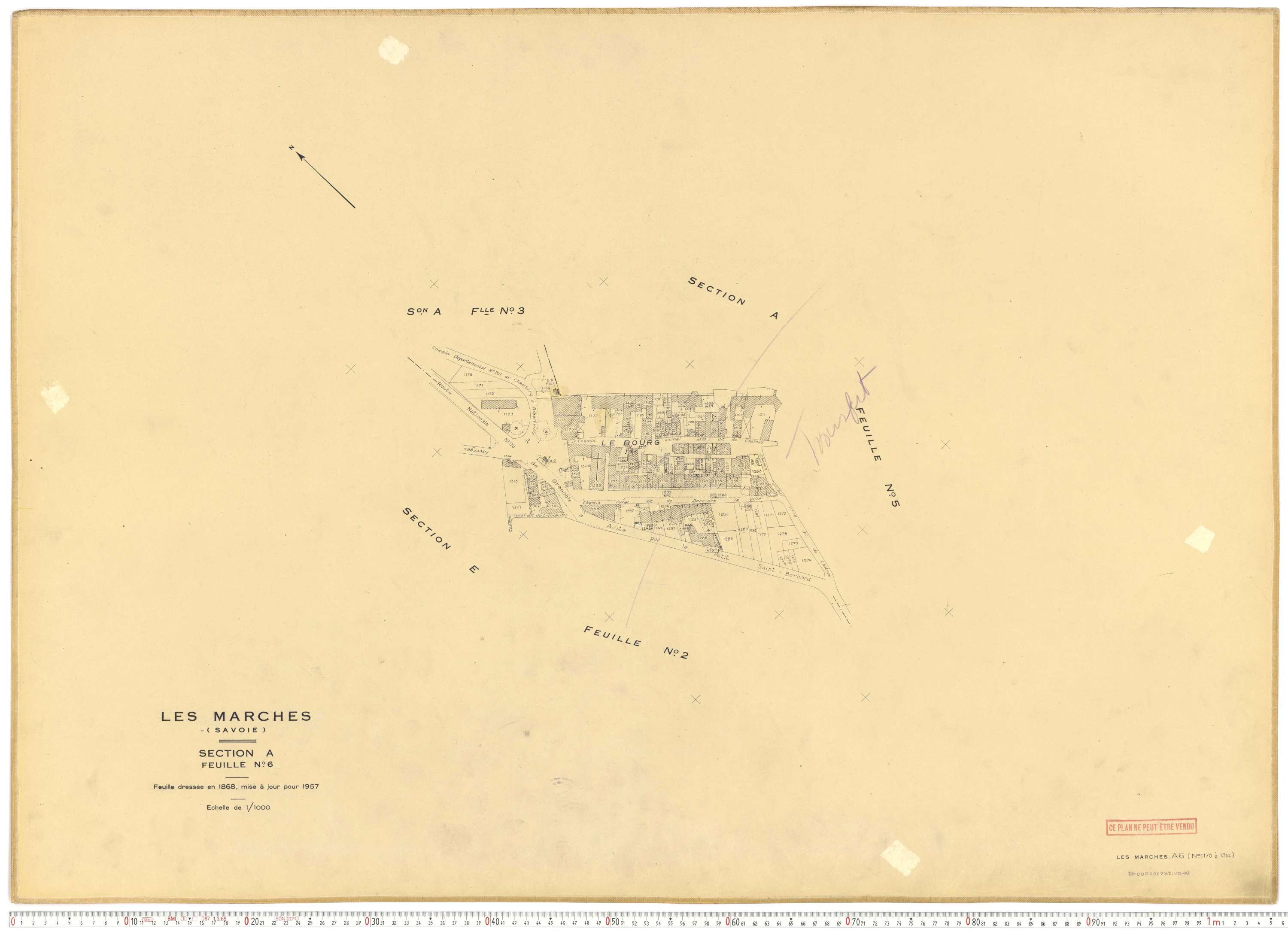 Marches - Plans cadastraux du cadastre rénové.