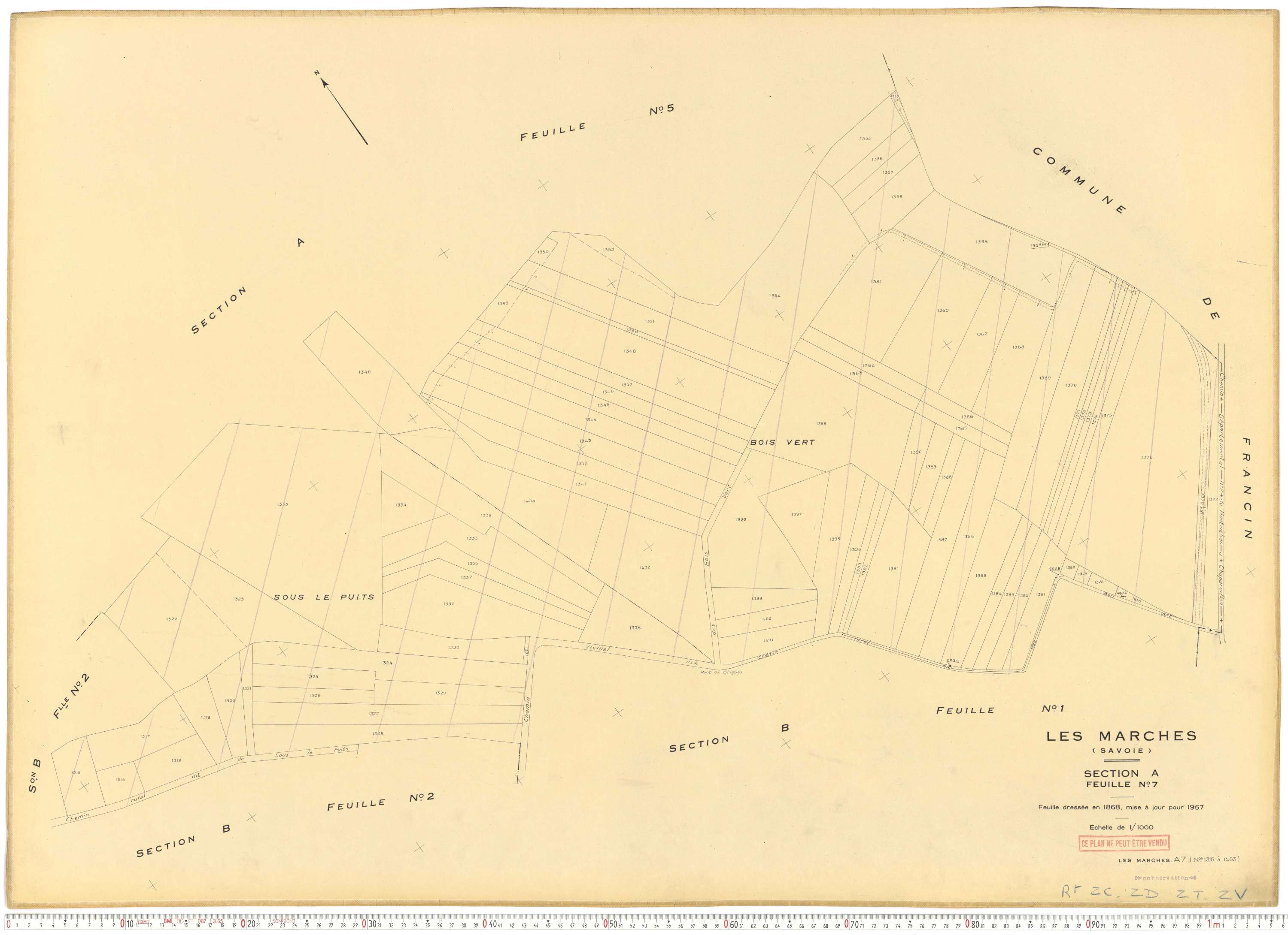 Marches - Plans cadastraux du cadastre rénové.