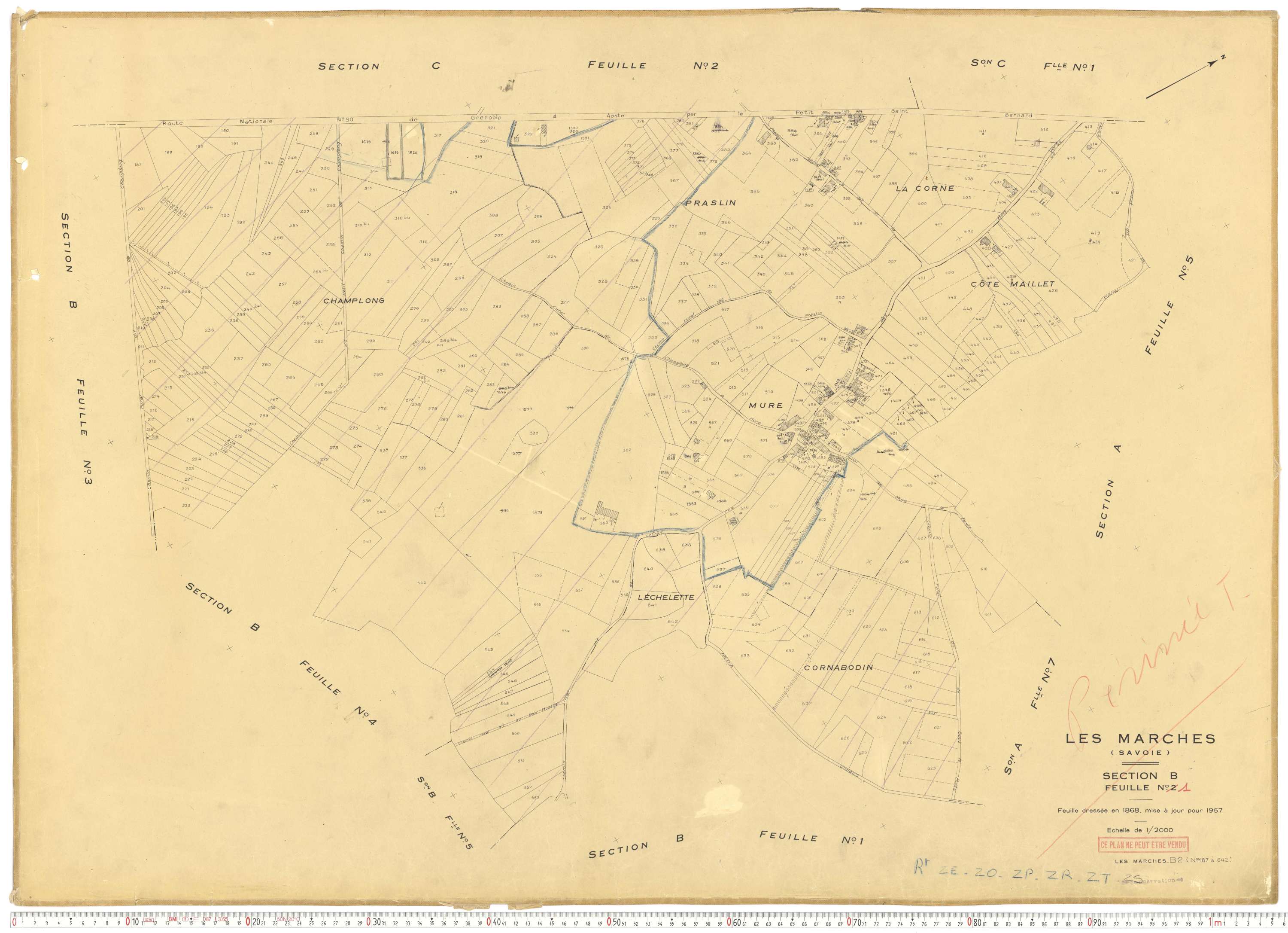 Marches - Plans cadastraux du cadastre rénové.