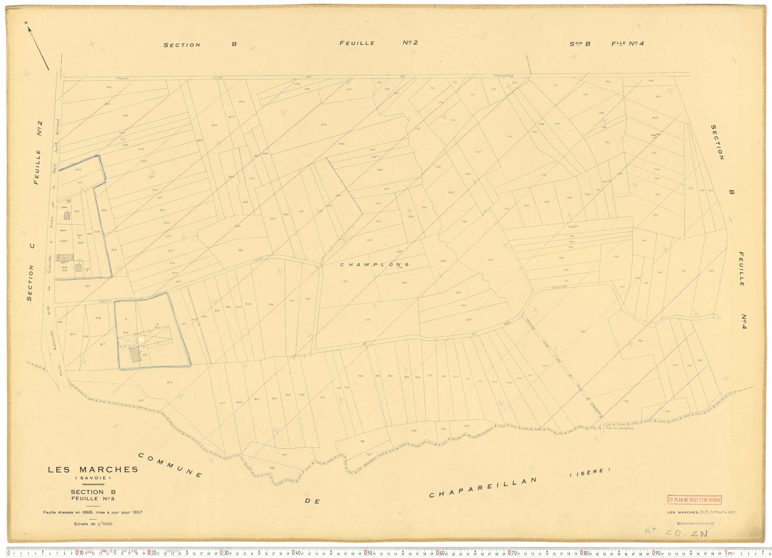Marches - Plans cadastraux du cadastre rénové.