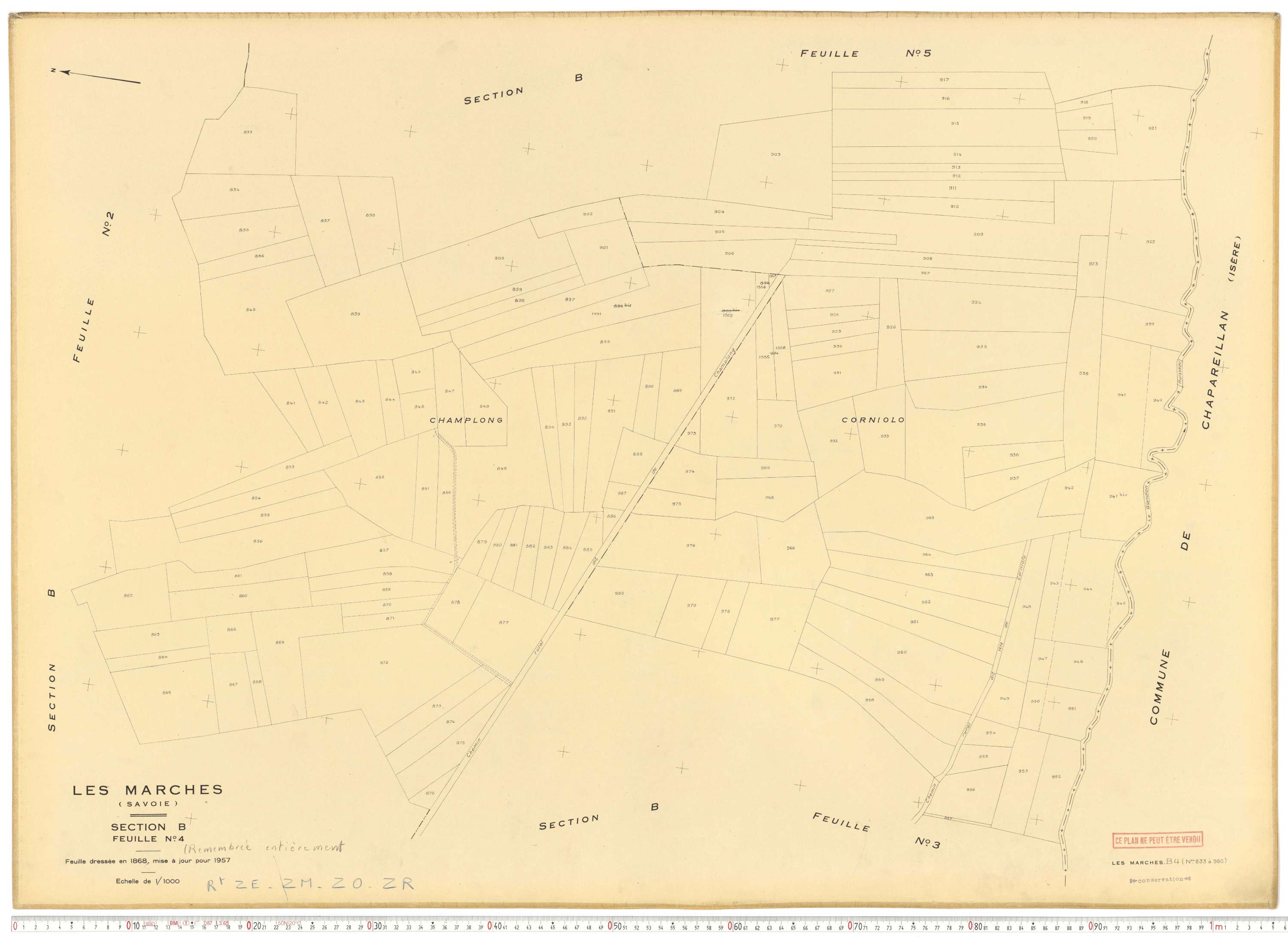 Marches - Plans cadastraux du cadastre rénové.