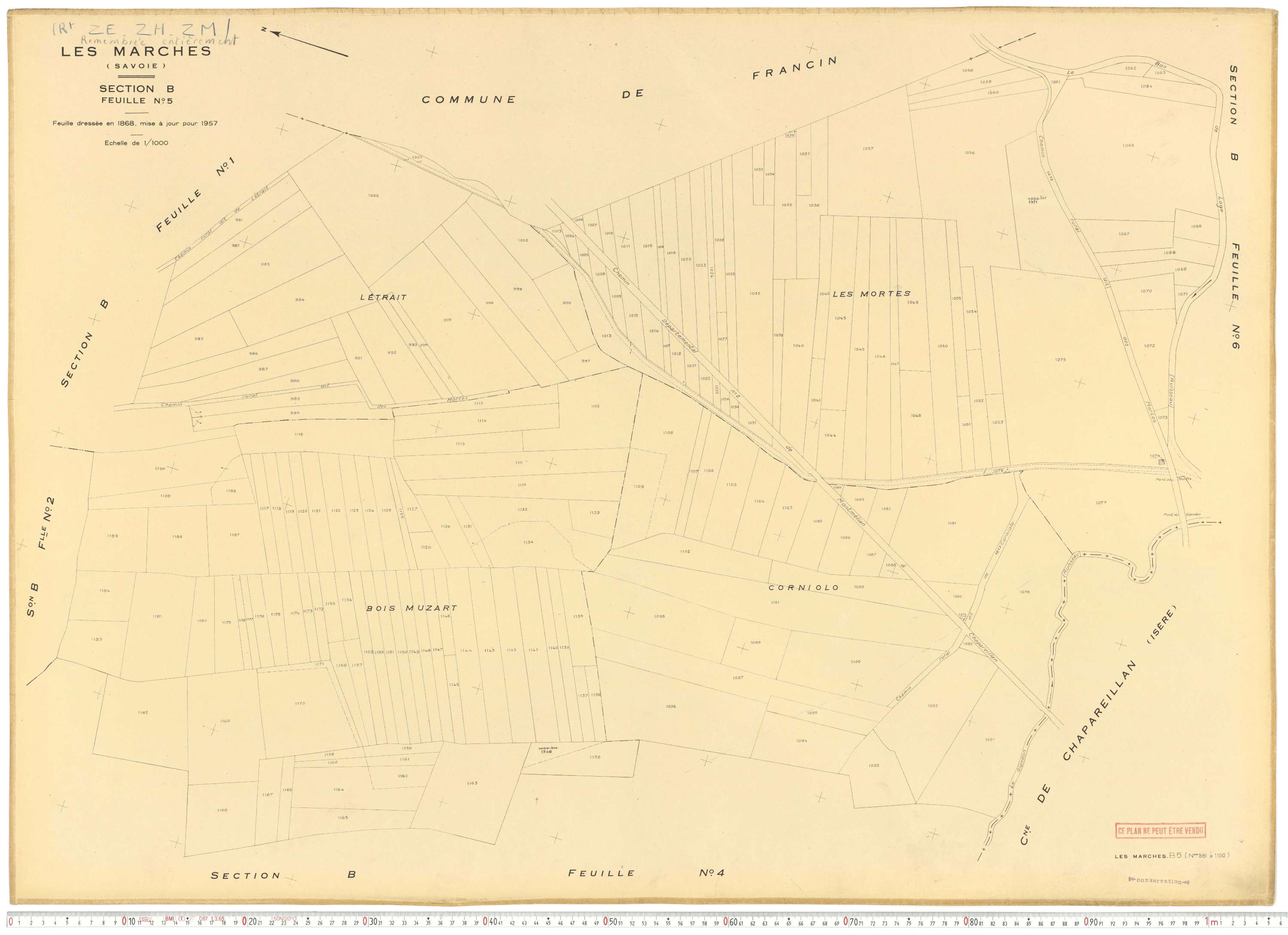 Marches - Plans cadastraux du cadastre rénové.