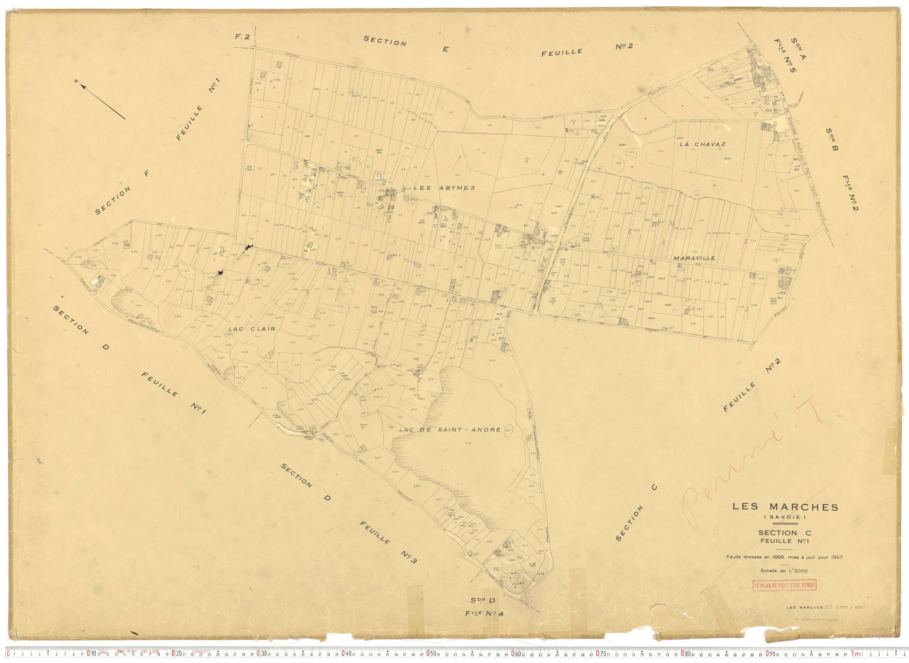 Marches - Plans cadastraux du cadastre rénové.
