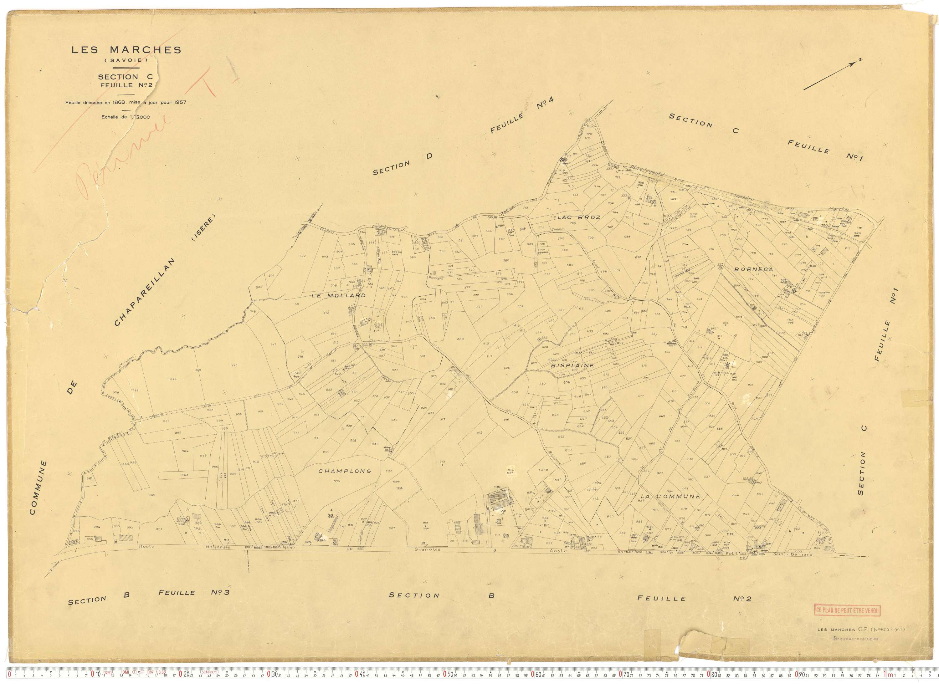 Marches - Plans cadastraux du cadastre rénové.