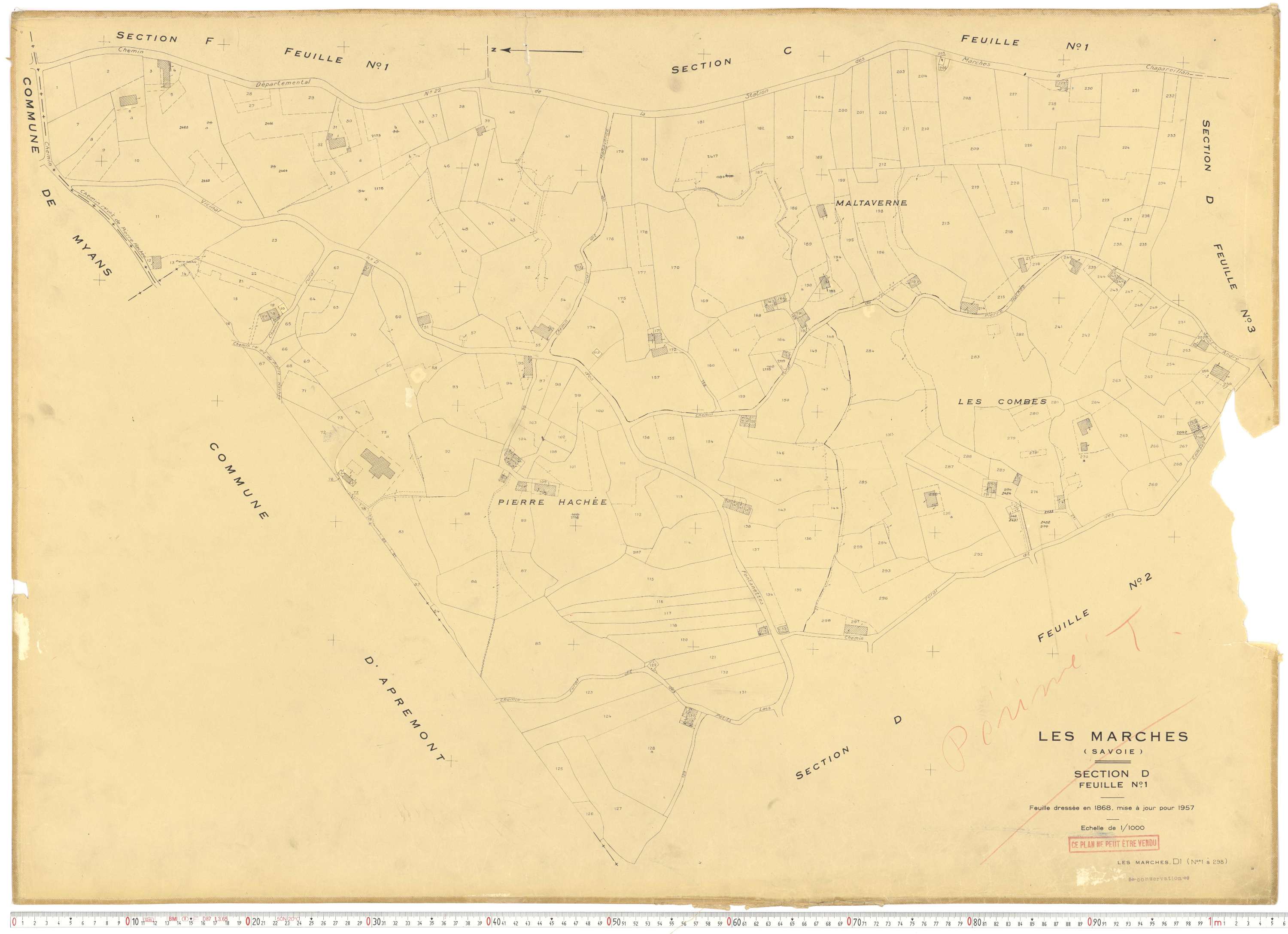 Marches - Plans cadastraux du cadastre rénové.