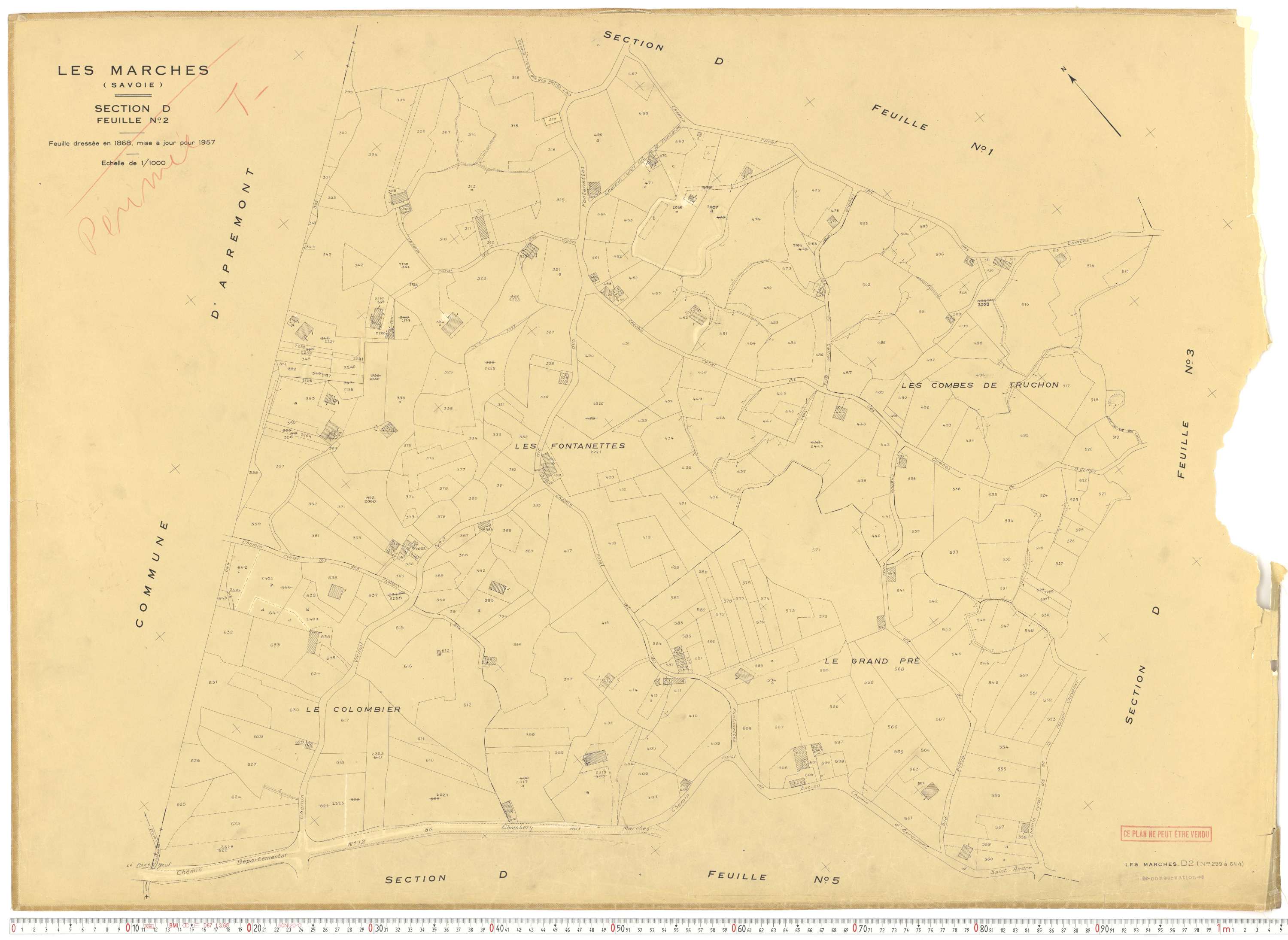 Marches - Plans cadastraux du cadastre rénové.