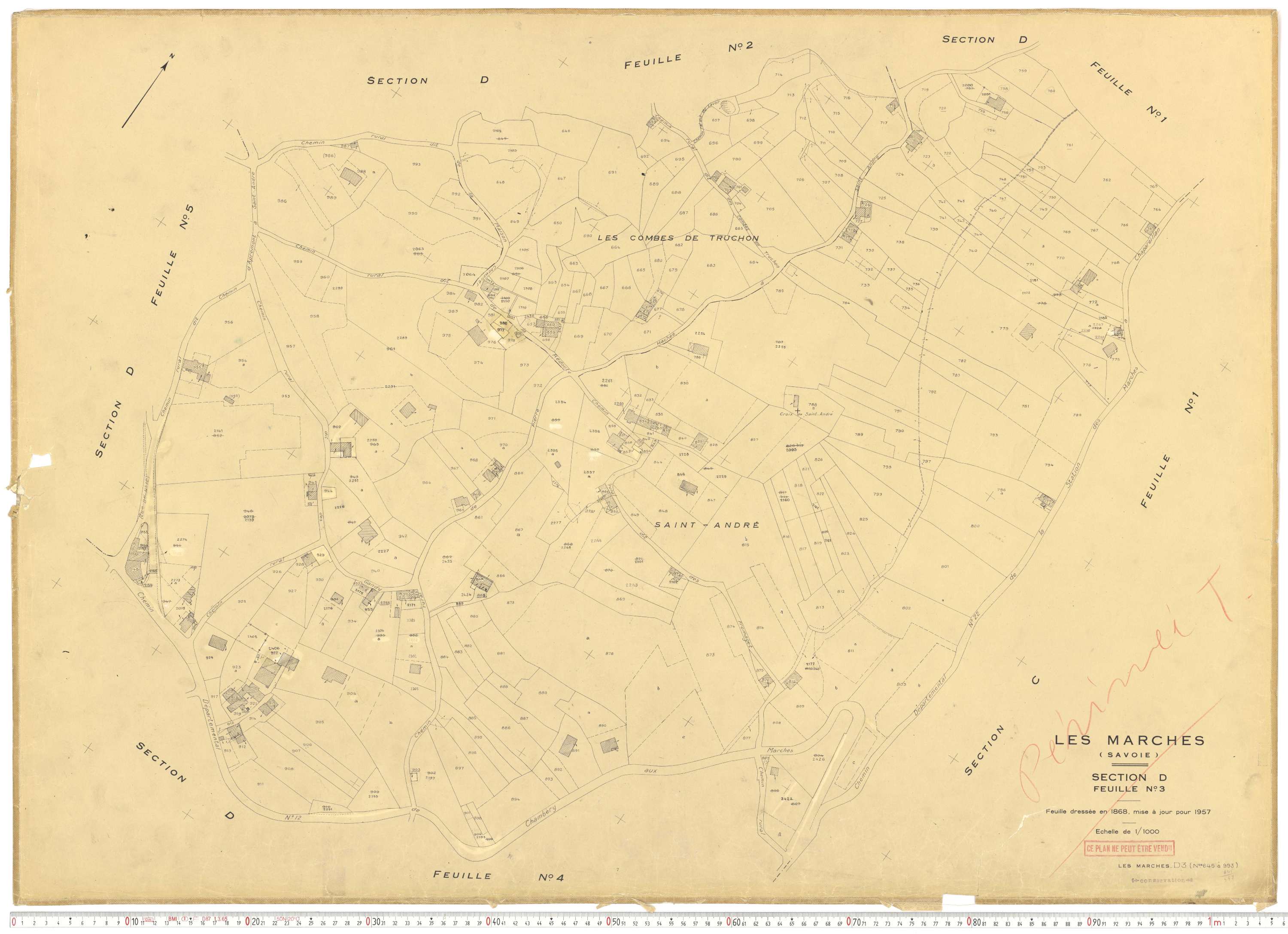 Marches - Plans cadastraux du cadastre rénové.