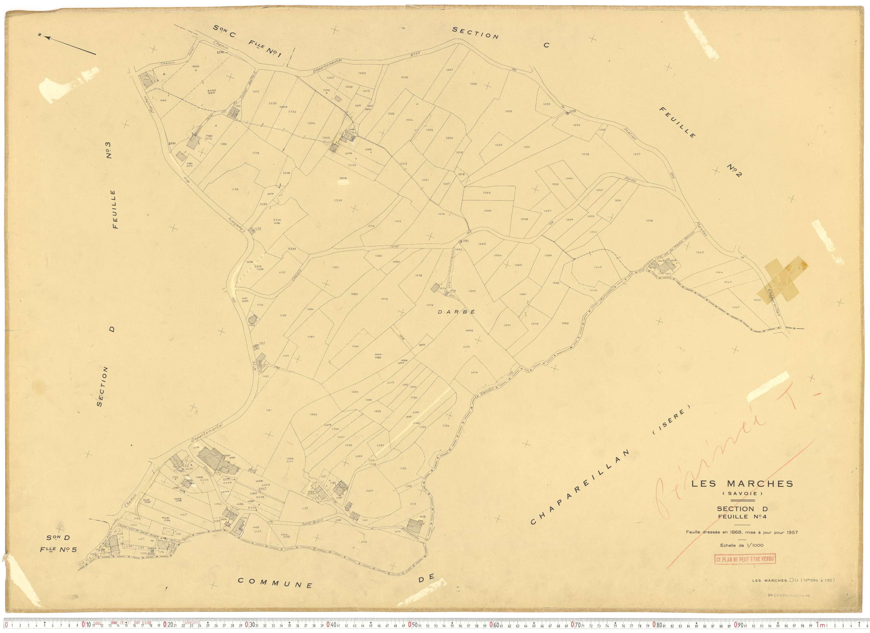 Marches - Plans cadastraux du cadastre rénové.
