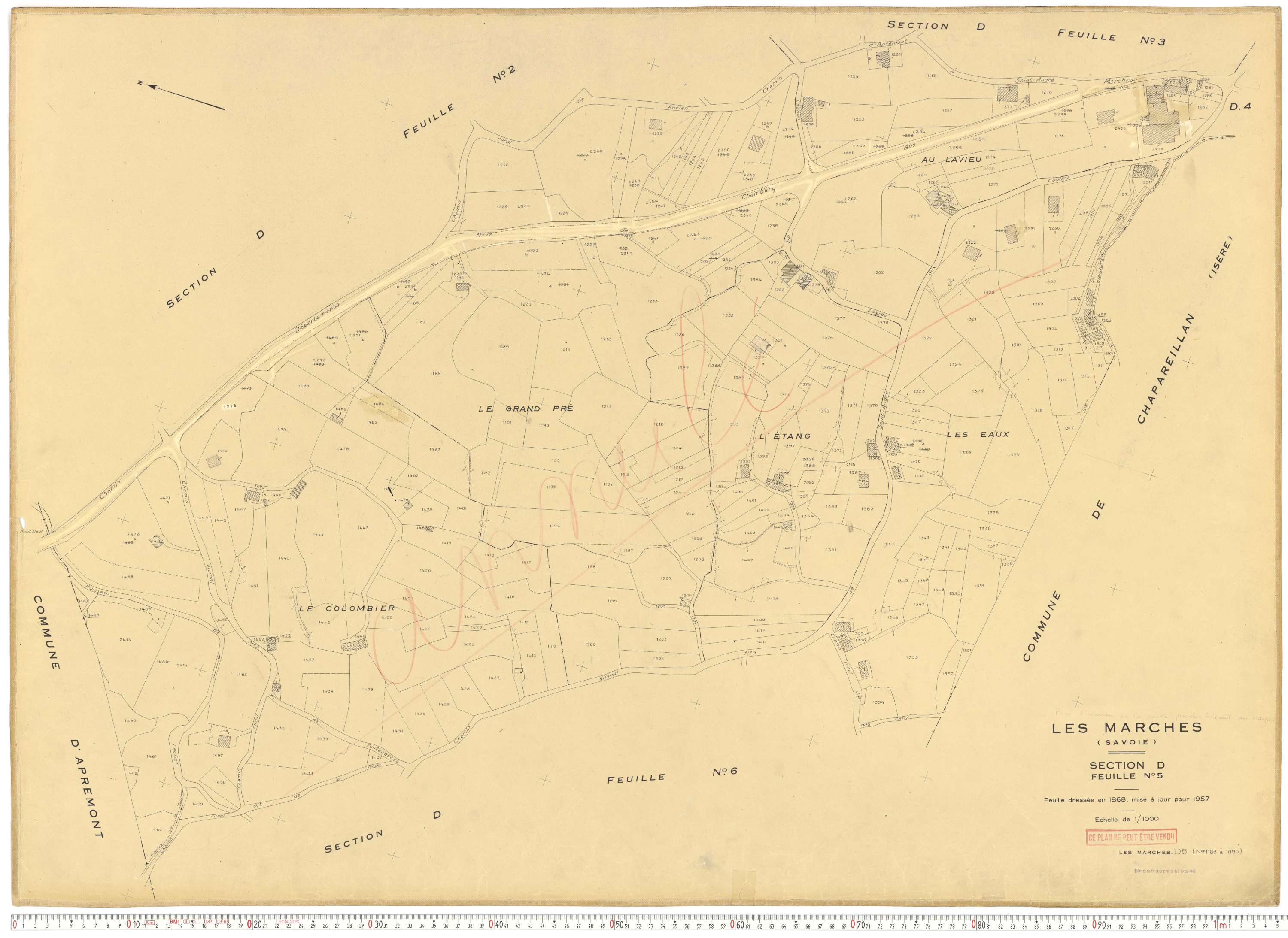 Marches - Plans cadastraux du cadastre rénové.