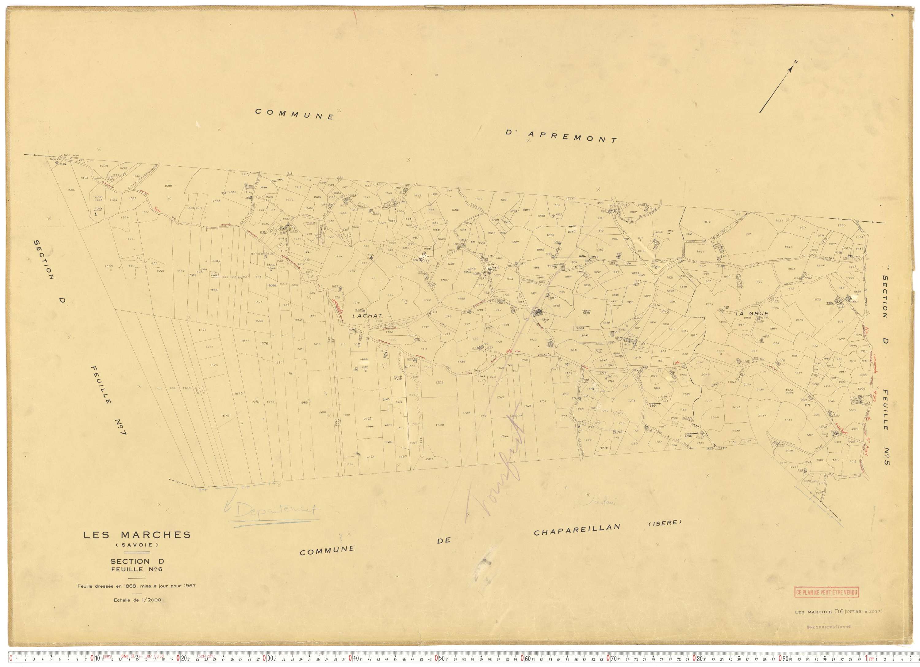 Marches - Plans cadastraux du cadastre rénové.