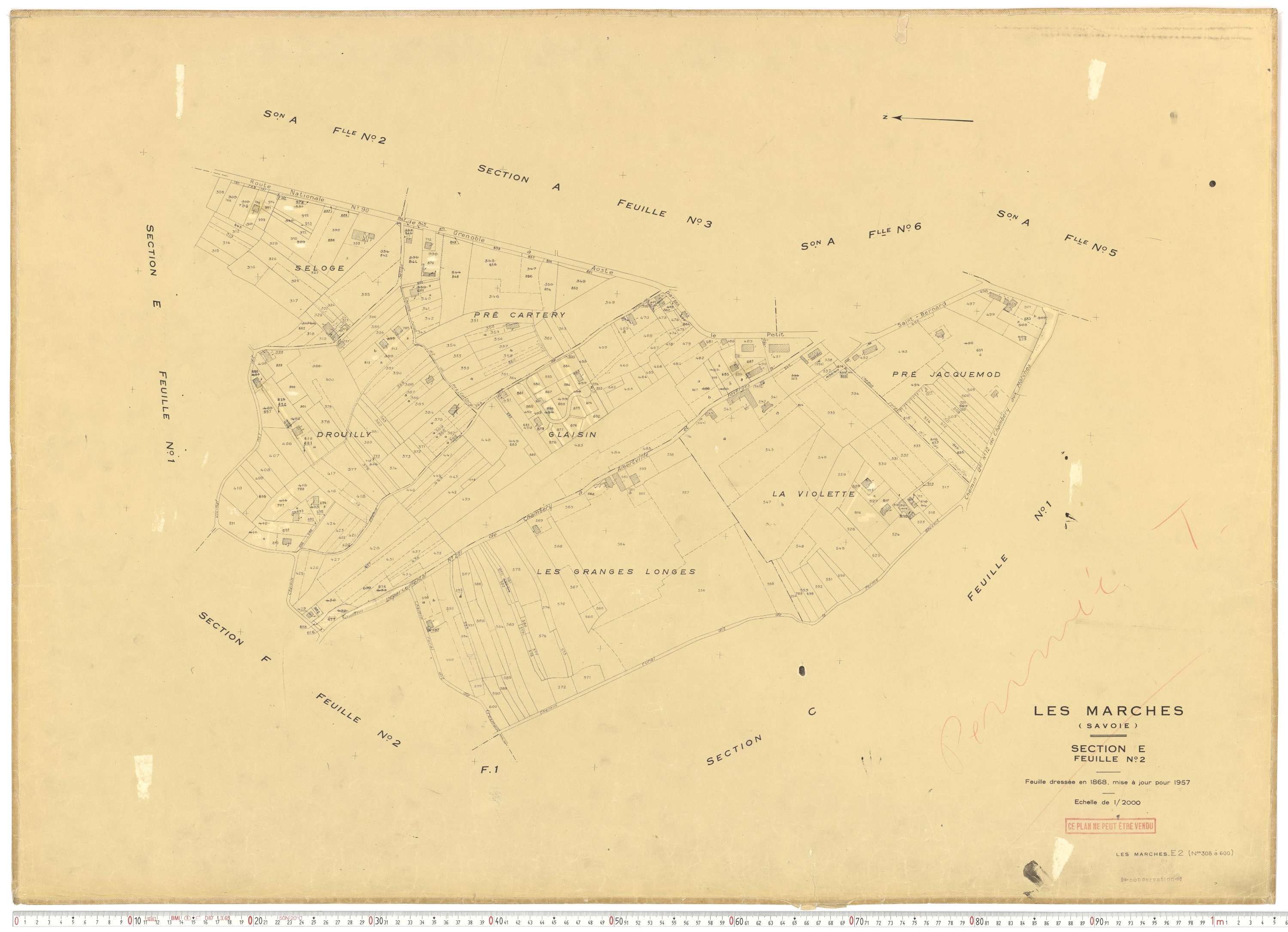 Marches - Plans cadastraux du cadastre rénové.