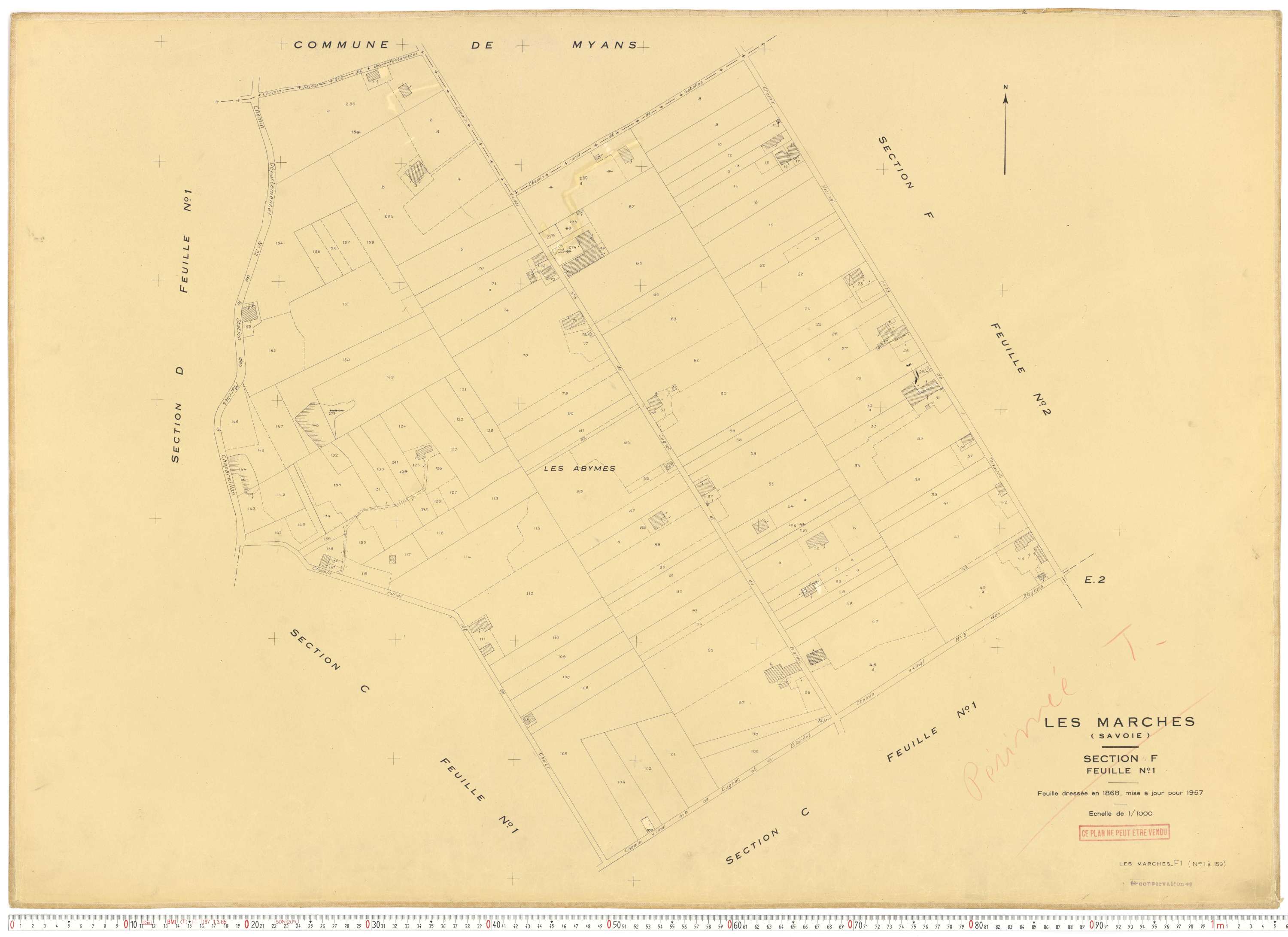 Marches - Plans cadastraux du cadastre rénové.