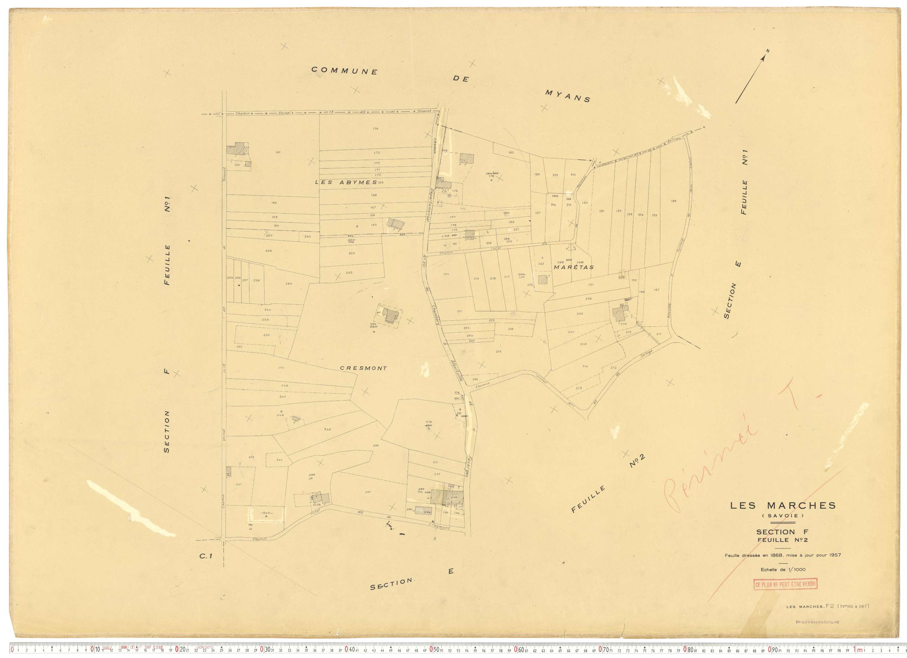 Marches - Plans cadastraux du cadastre rénové.