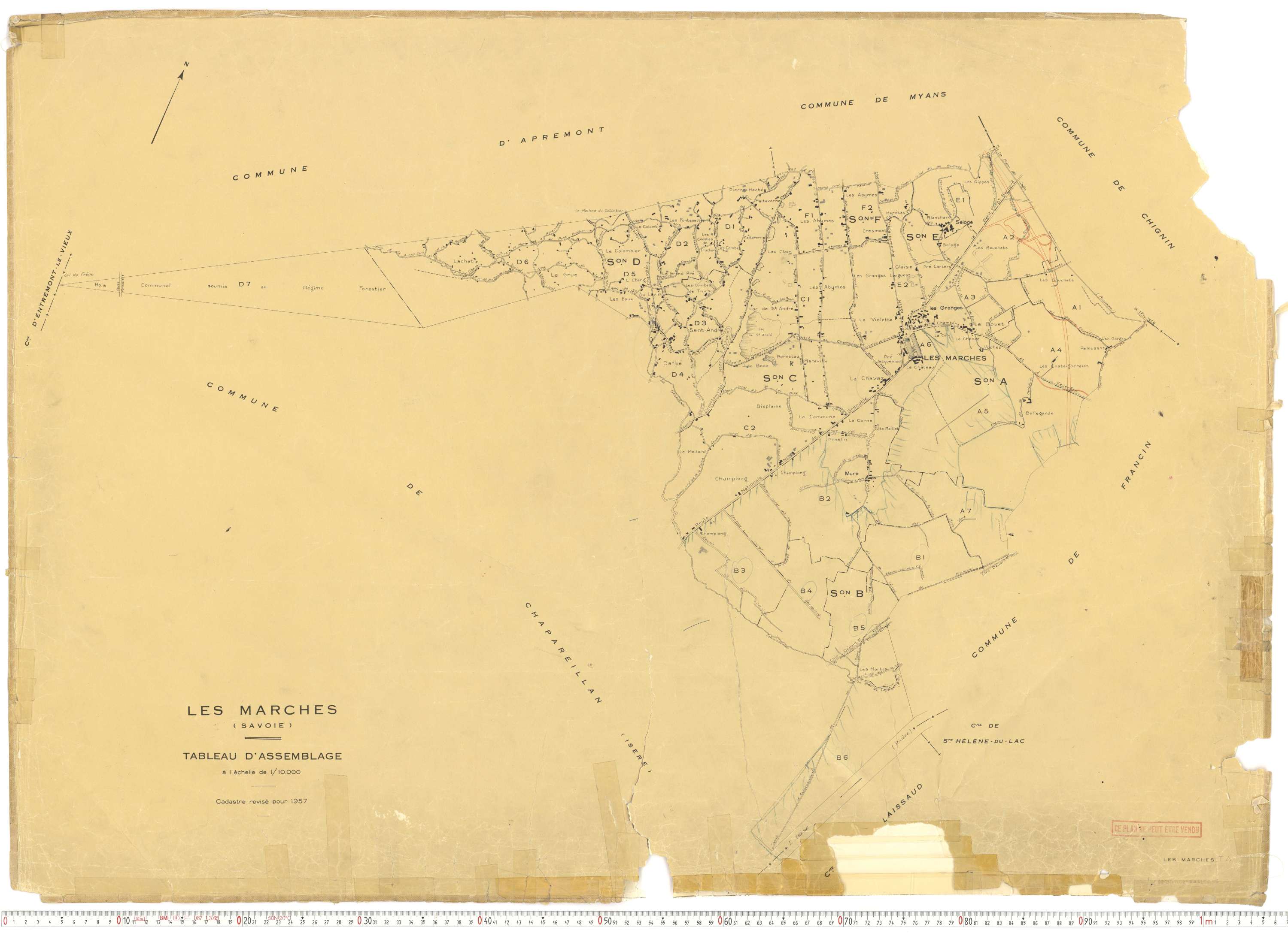 Marches - Plans cadastraux du cadastre rénové.