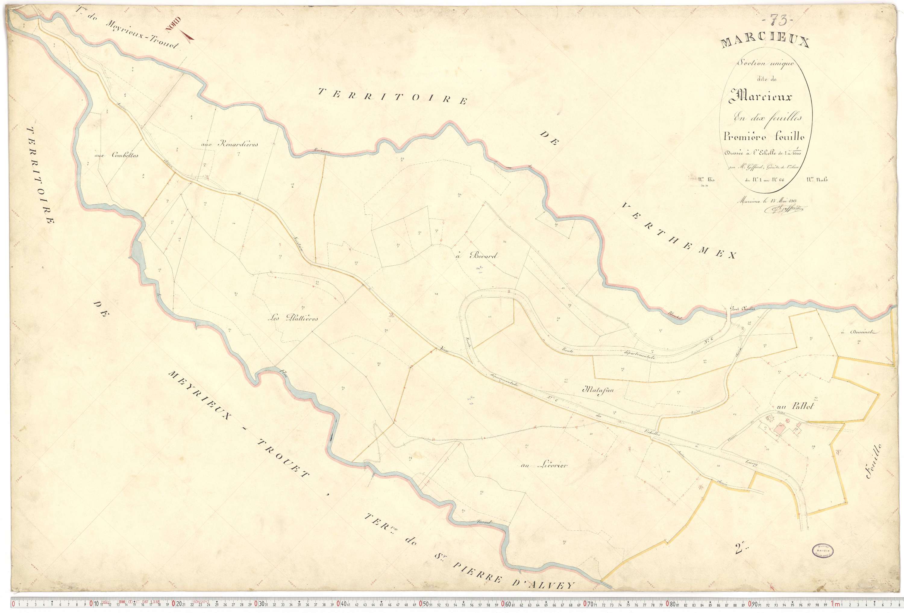 Marcieux - Plans cadastraux du premier cadastre français.