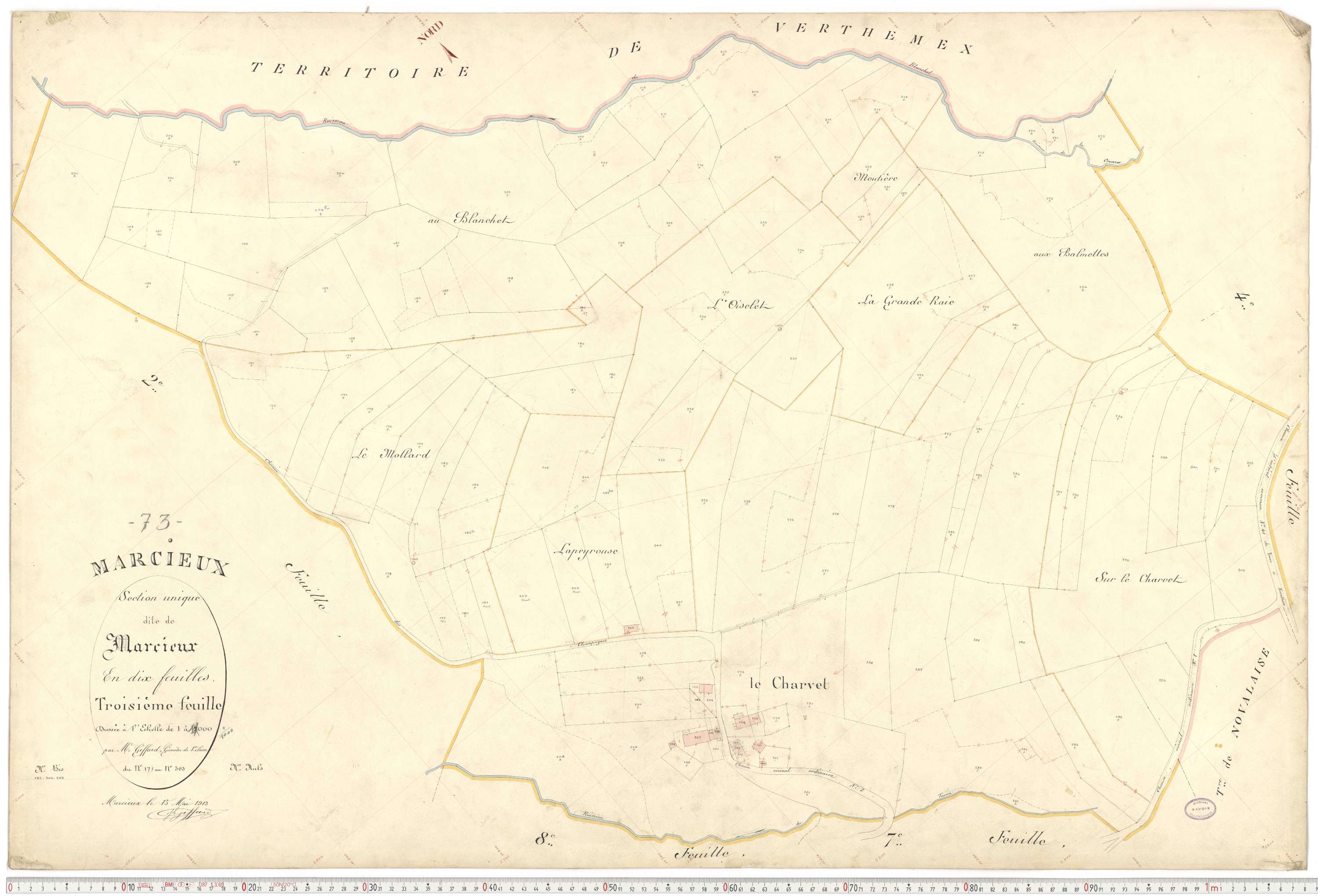 Marcieux - Plans cadastraux du premier cadastre français.