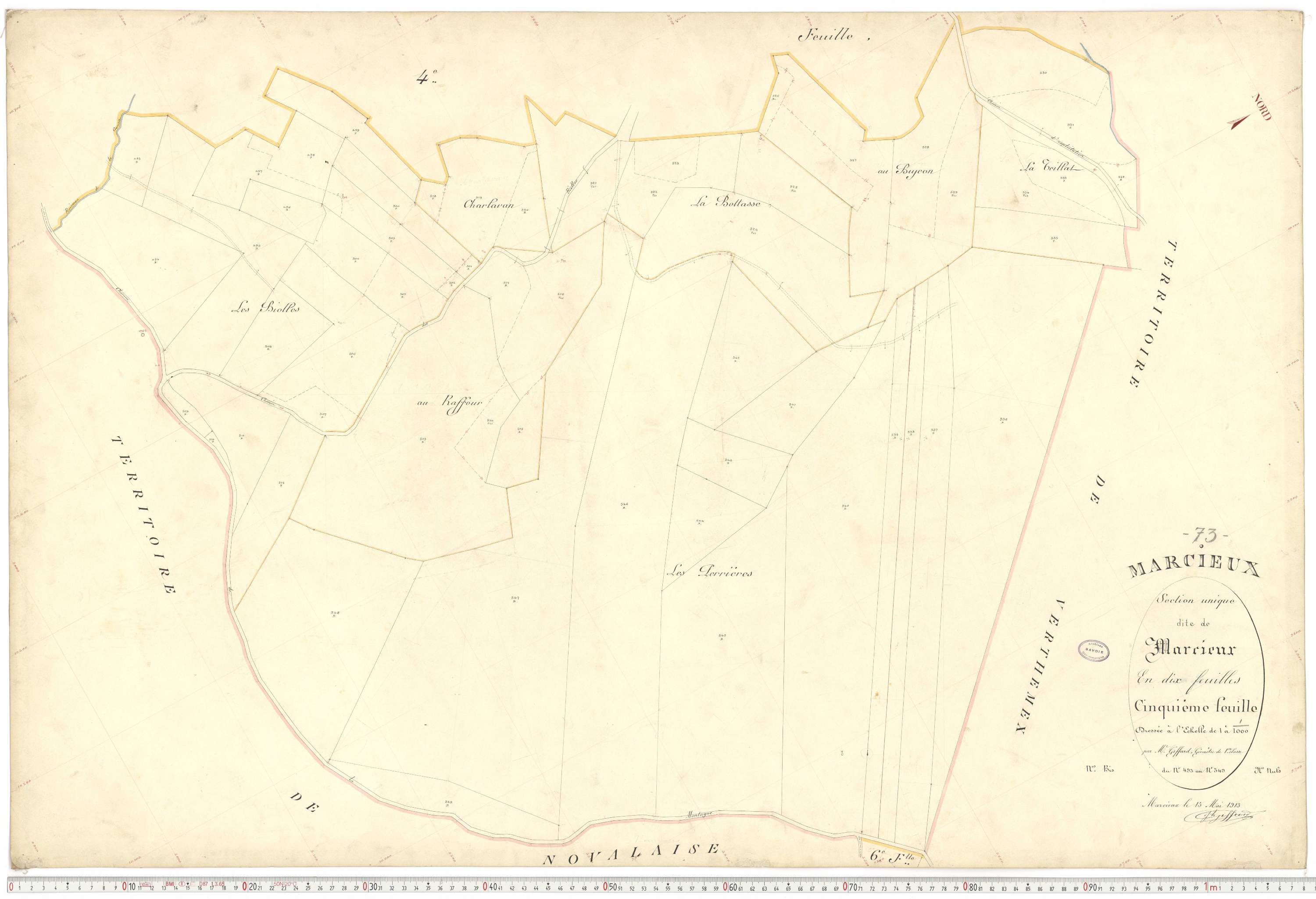 Marcieux - Plans cadastraux du premier cadastre français.