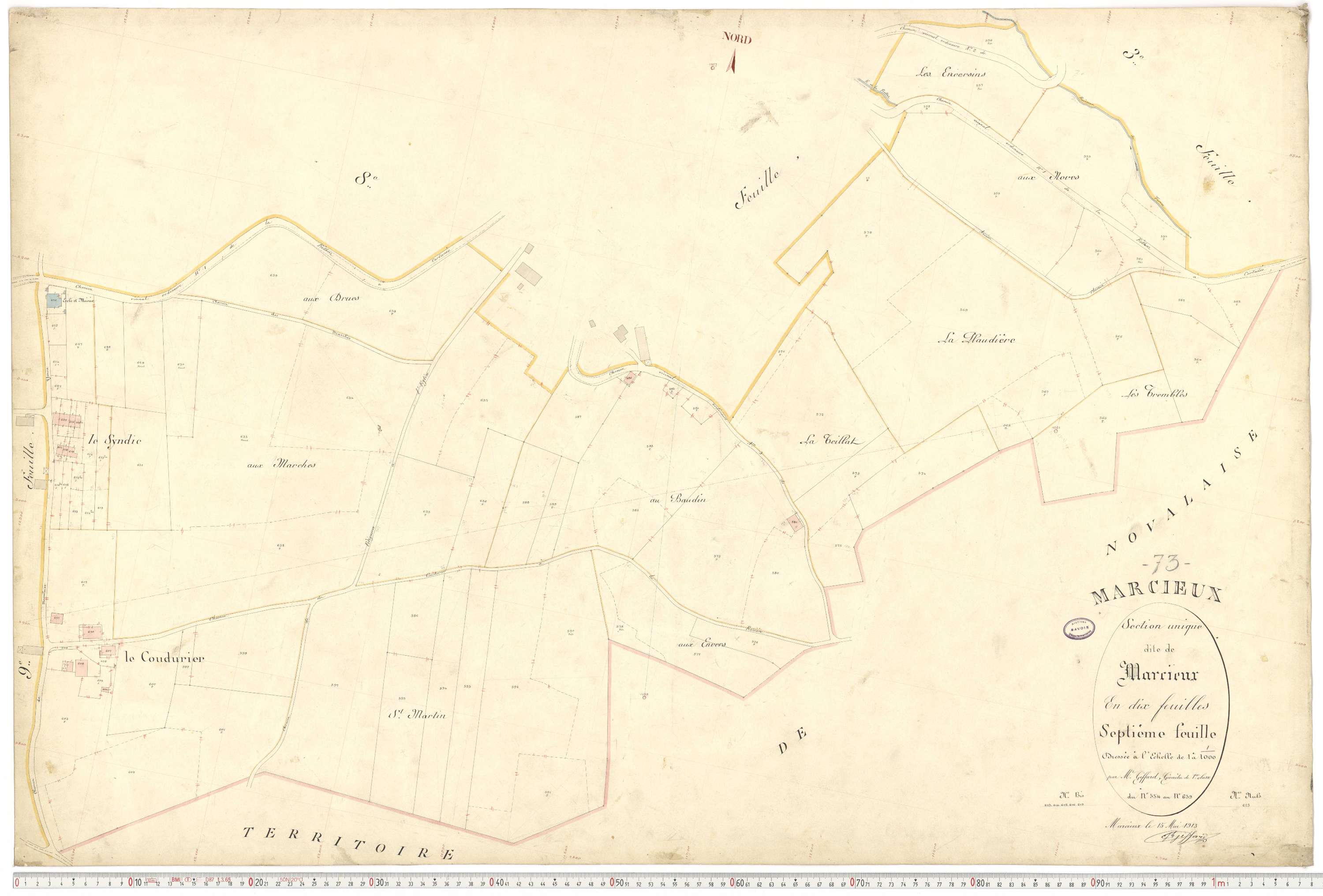 Marcieux - Plans cadastraux du premier cadastre français.