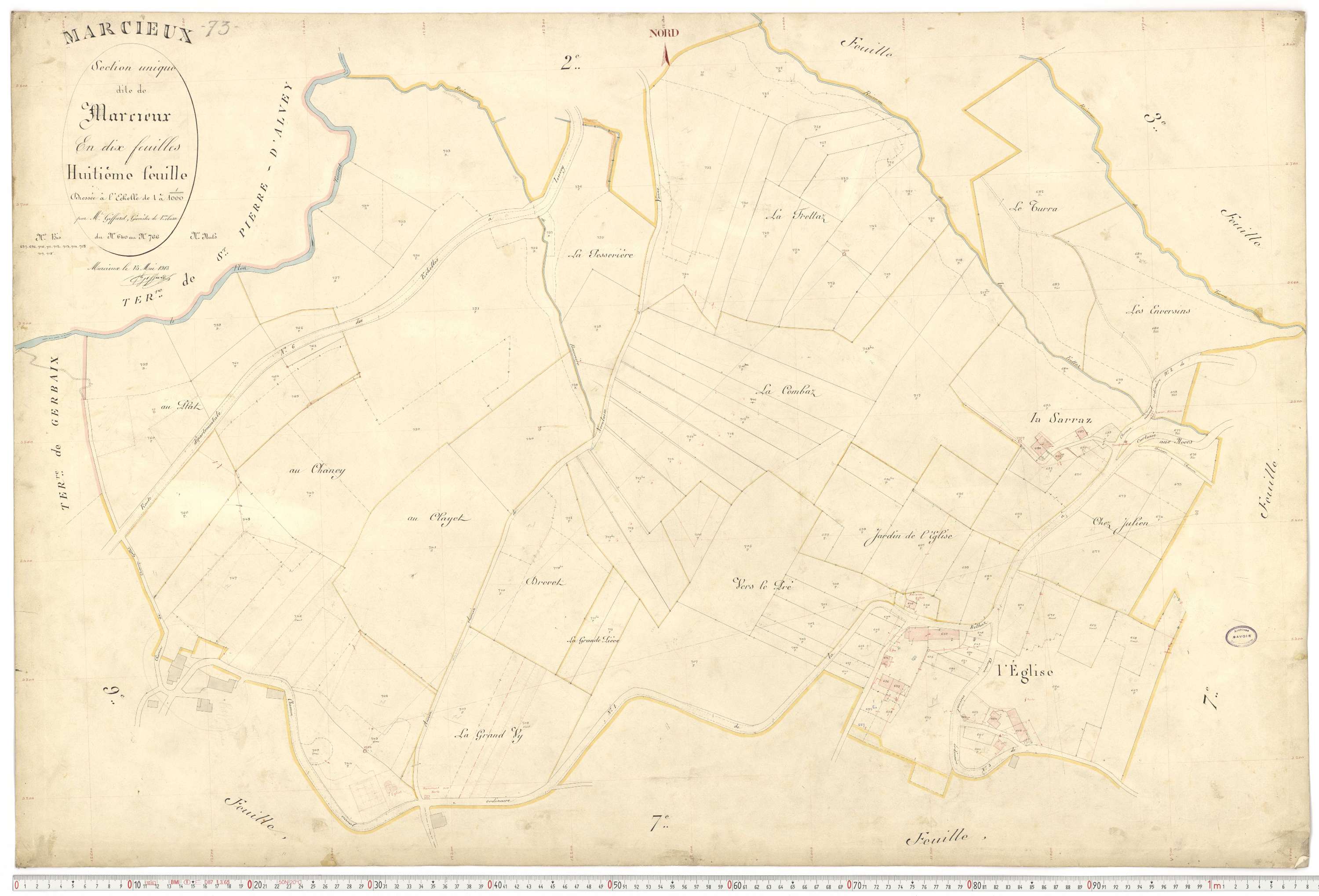 Marcieux - Plans cadastraux du premier cadastre français.