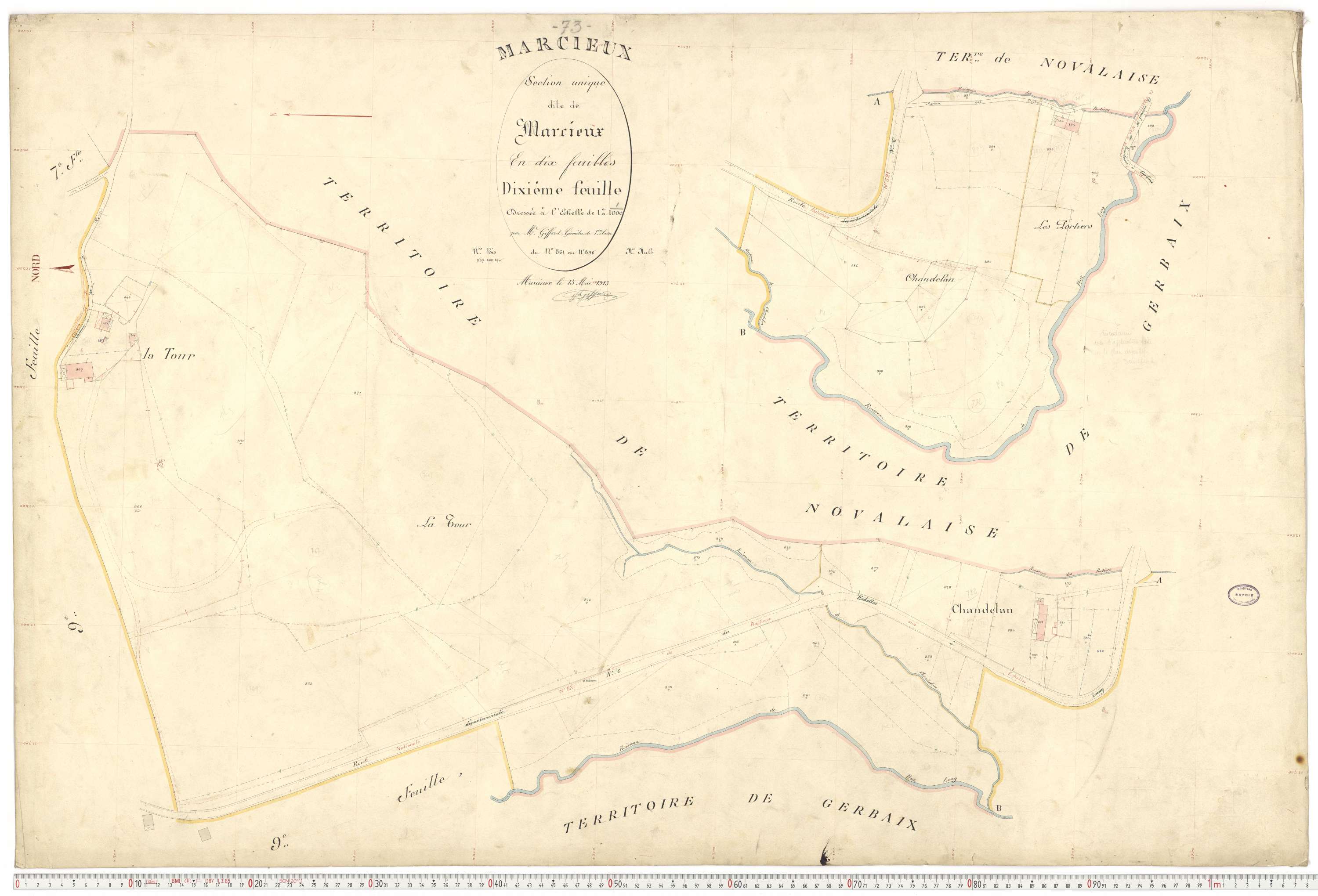 Marcieux - Plans cadastraux du premier cadastre français.