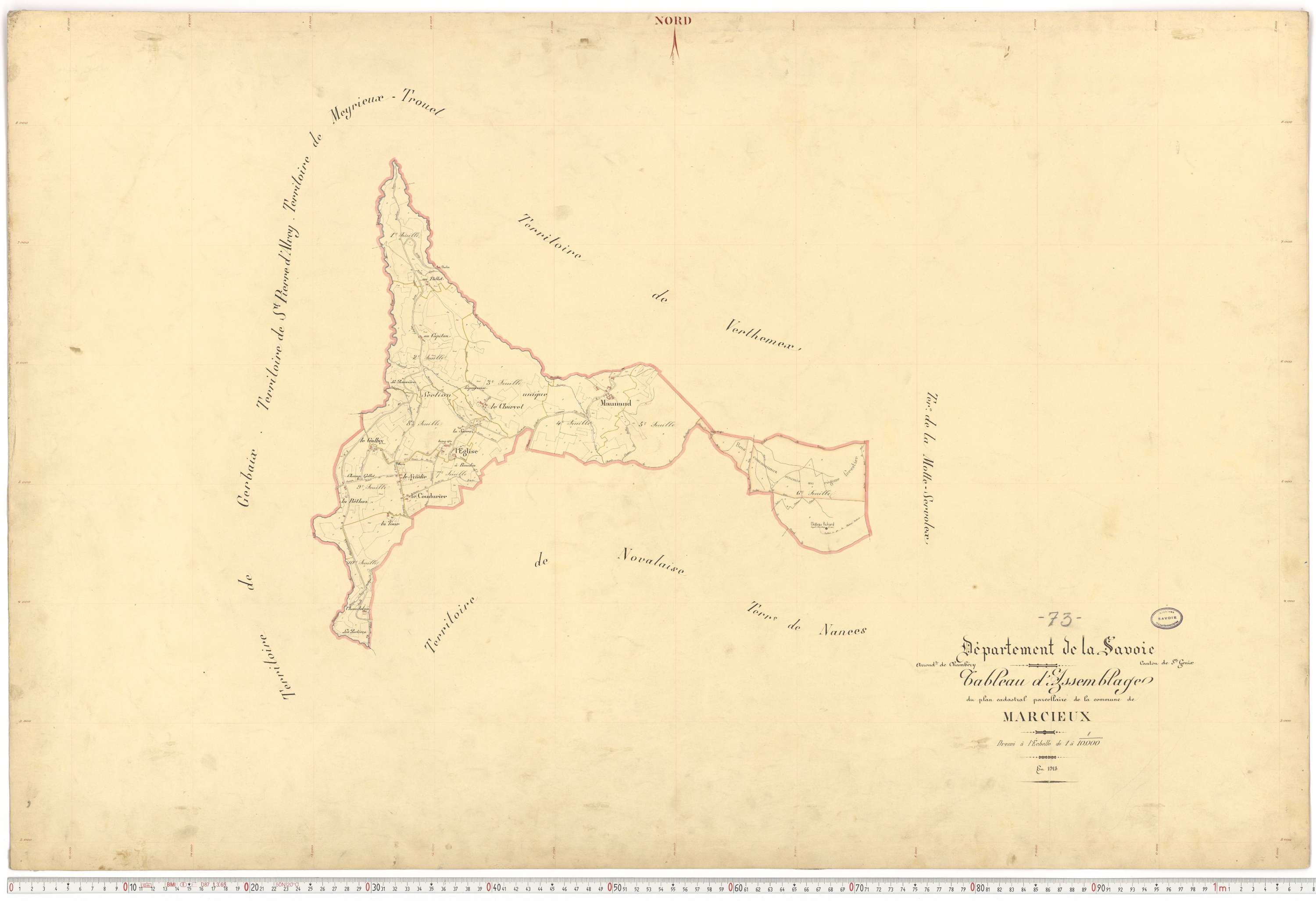Marcieux - Plans cadastraux du premier cadastre français.
