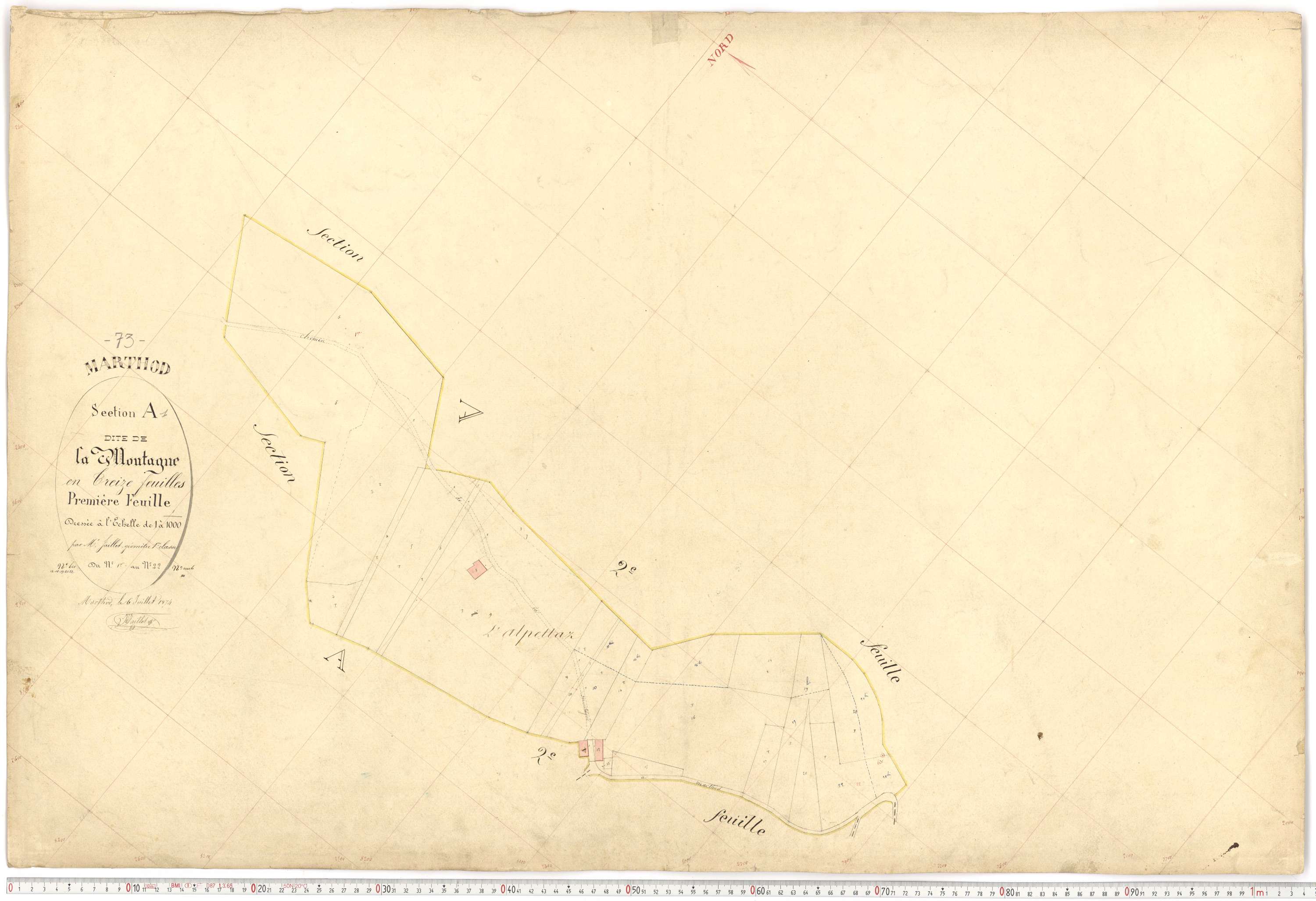 Marthod - Plans cadastraux du premier cadastre français.