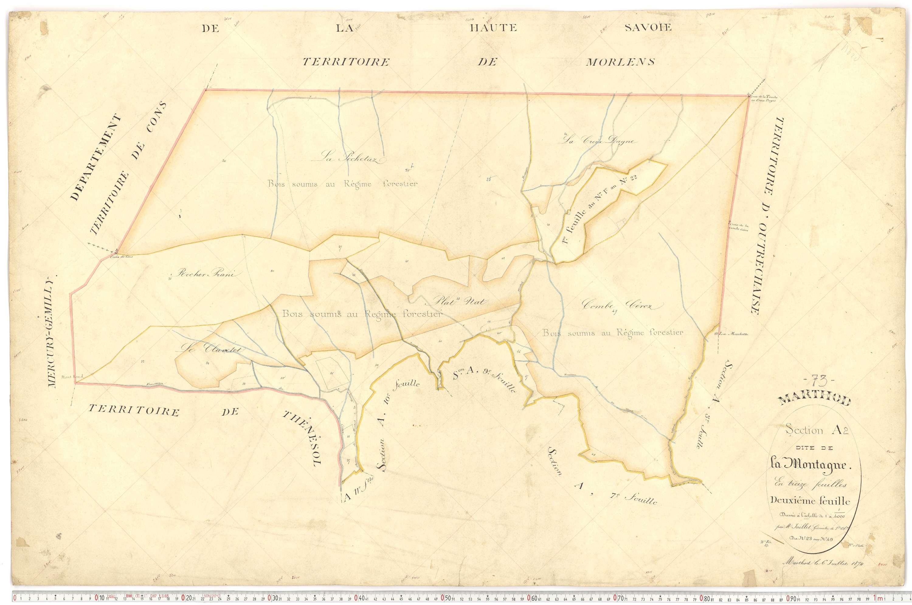 Marthod - Plans cadastraux du premier cadastre français.