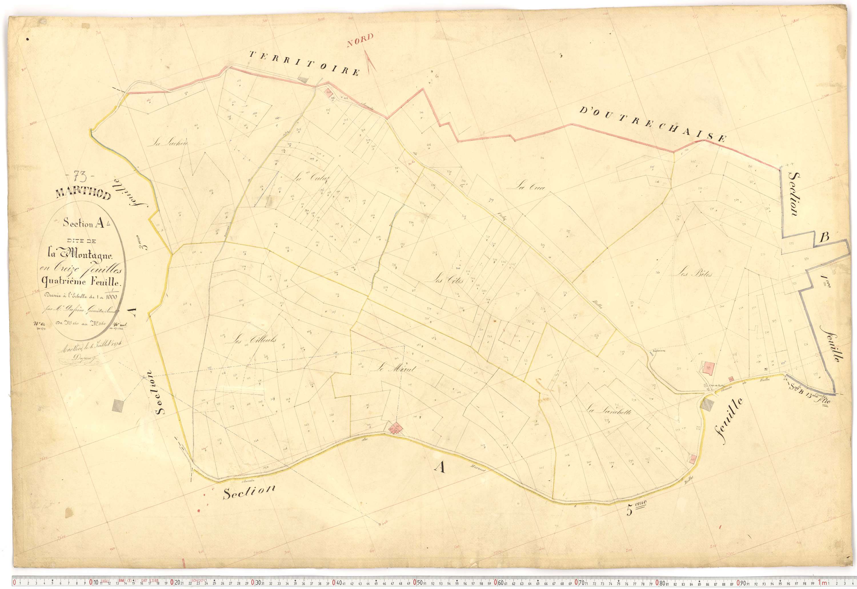 Marthod - Plans cadastraux du premier cadastre français.