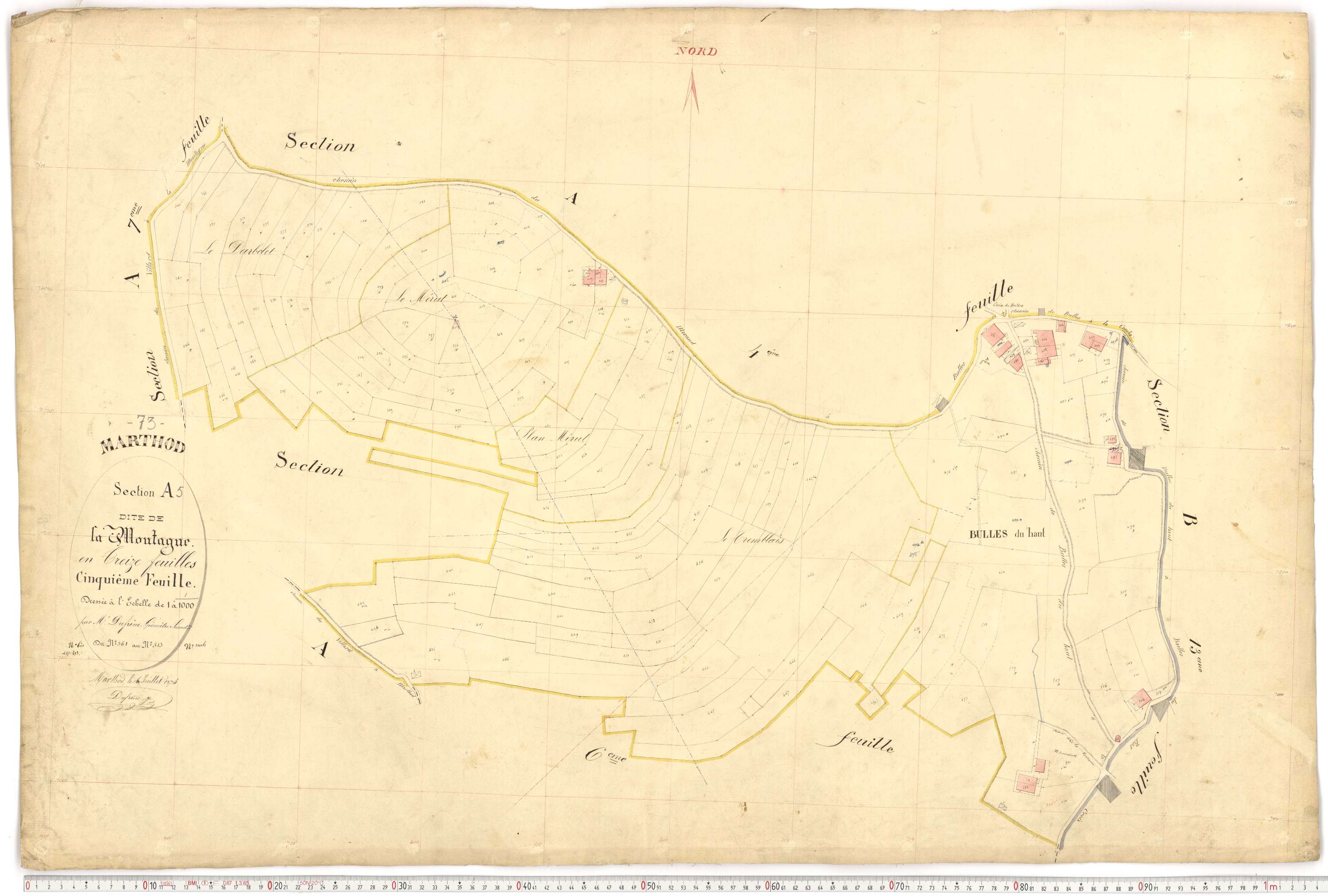 Marthod - Plans cadastraux du premier cadastre français.