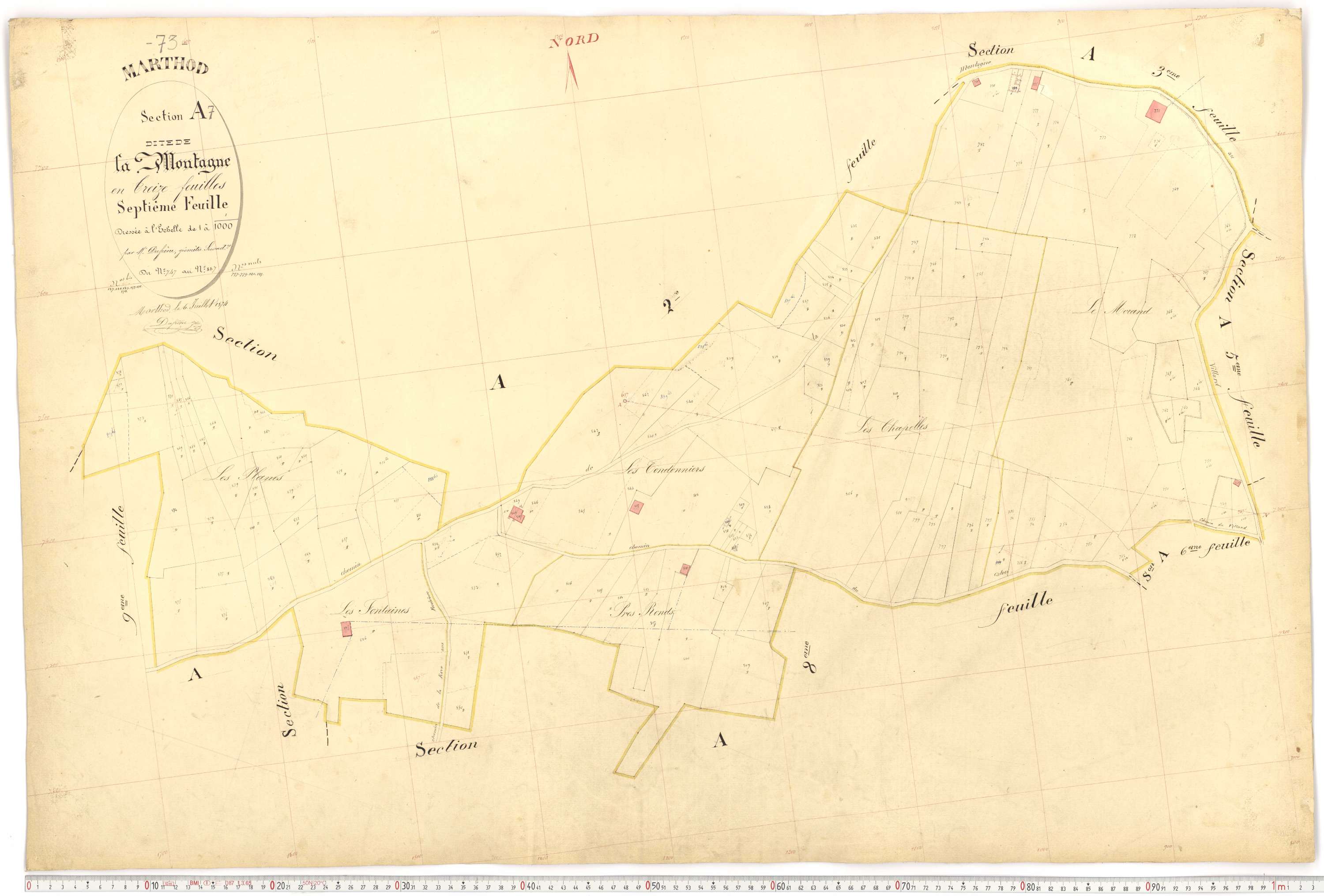 Marthod - Plans cadastraux du premier cadastre français.