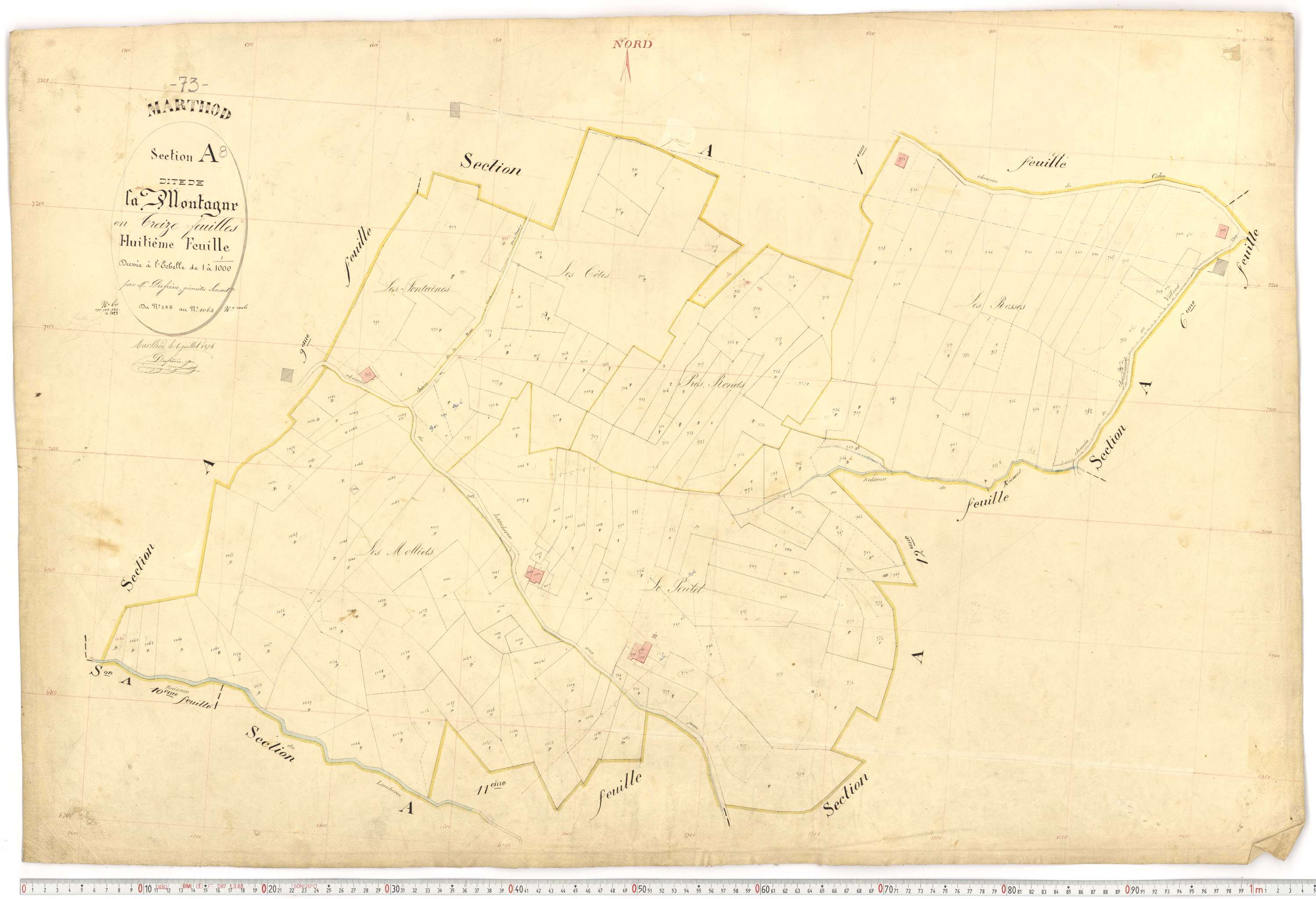 Marthod - Plans cadastraux du premier cadastre français.