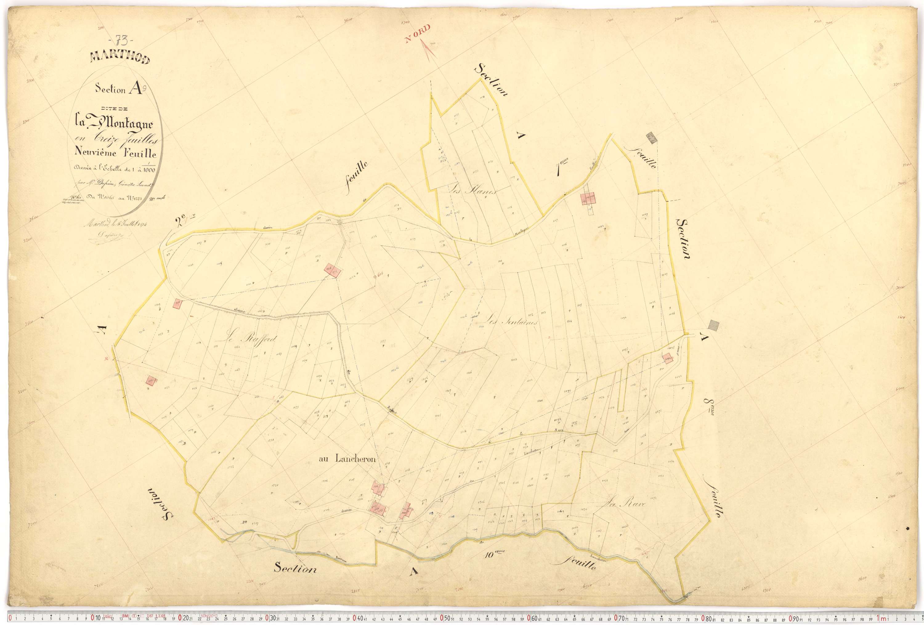 Marthod - Plans cadastraux du premier cadastre français.