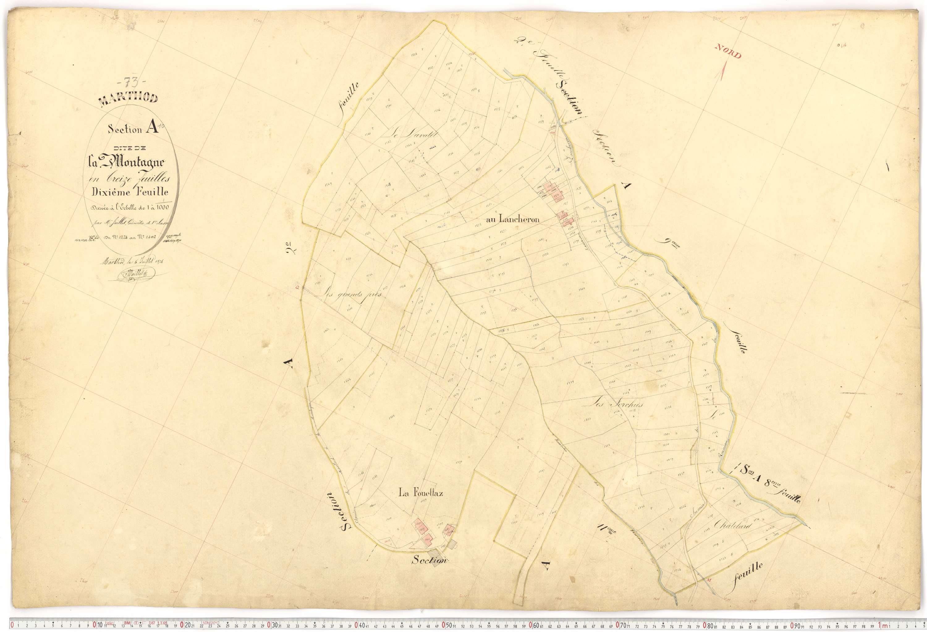 Marthod - Plans cadastraux du premier cadastre français.