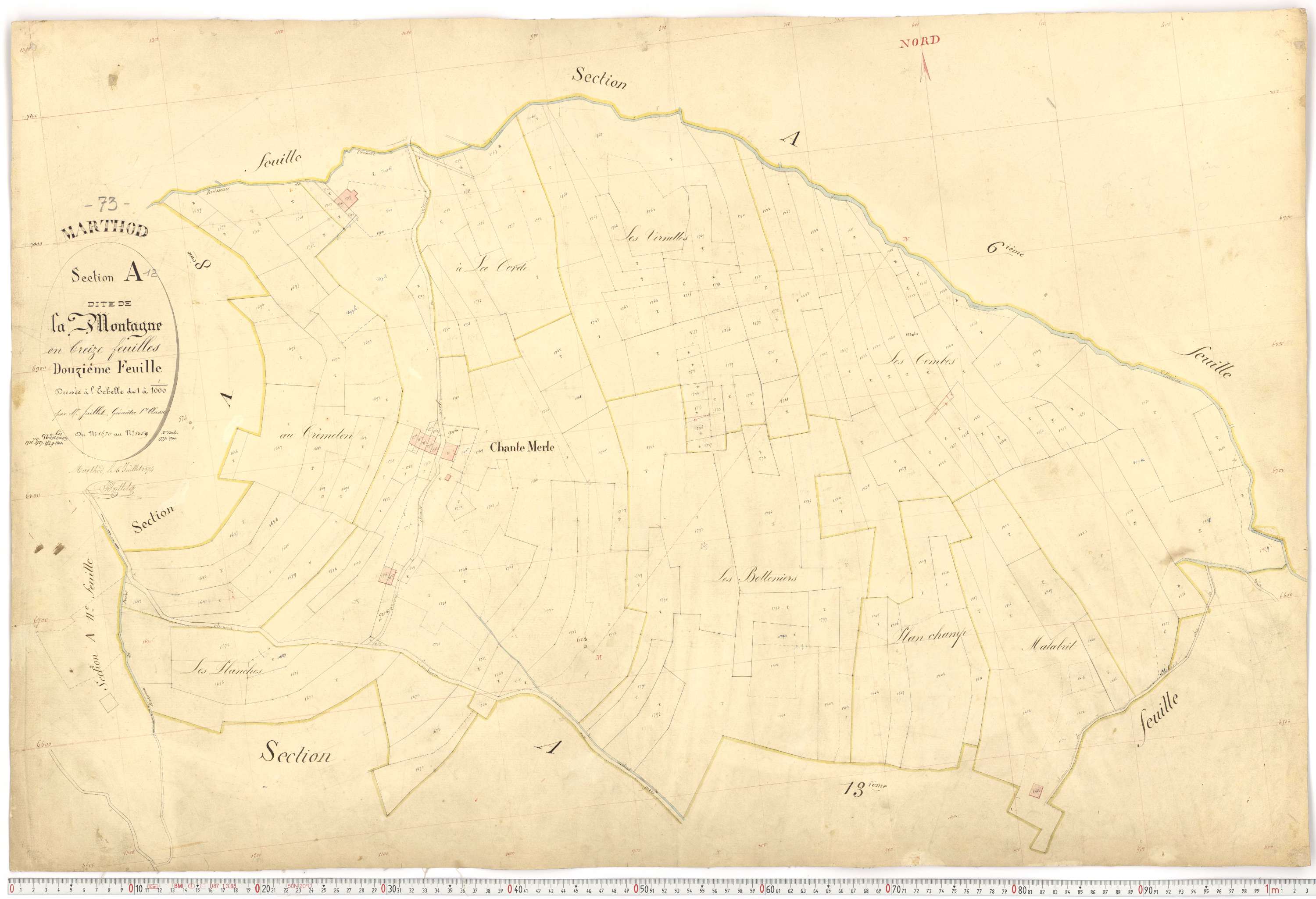 Marthod - Plans cadastraux du premier cadastre français.