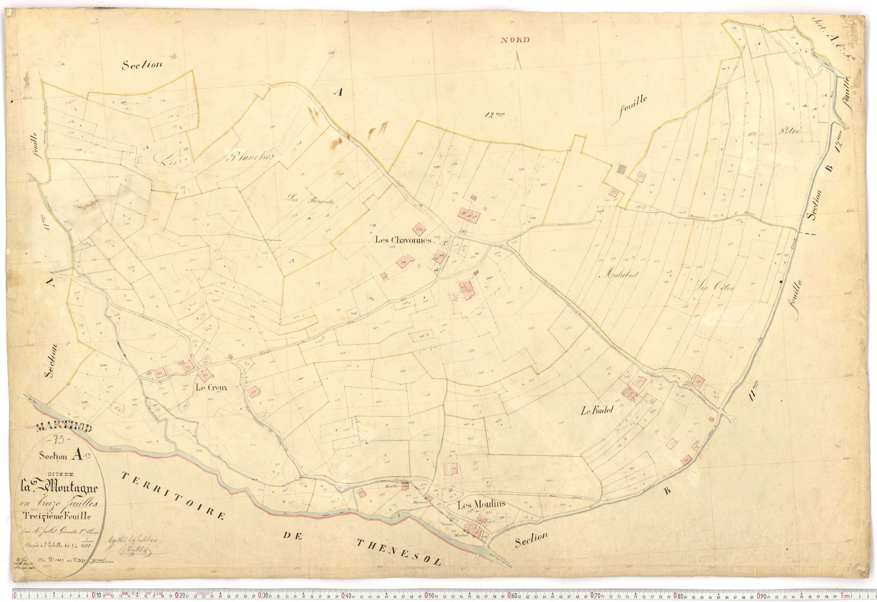 Marthod - Plans cadastraux du premier cadastre français.