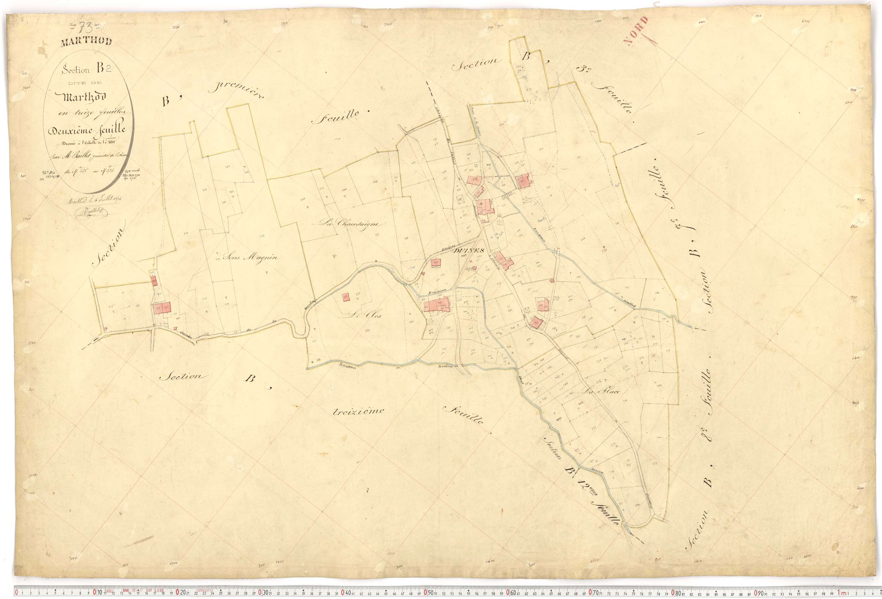 Marthod - Plans cadastraux du premier cadastre français.