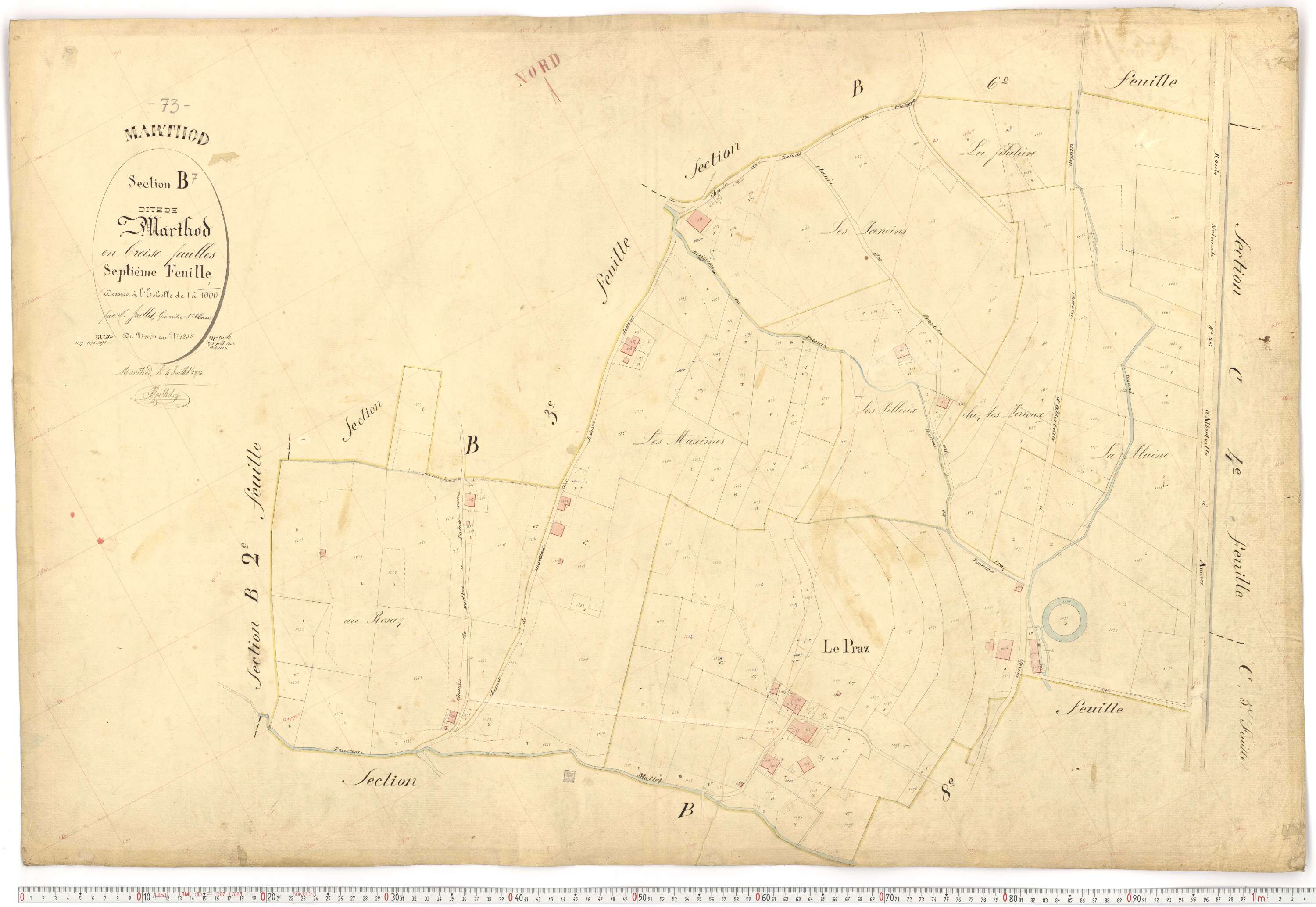 Marthod - Plans cadastraux du premier cadastre français.