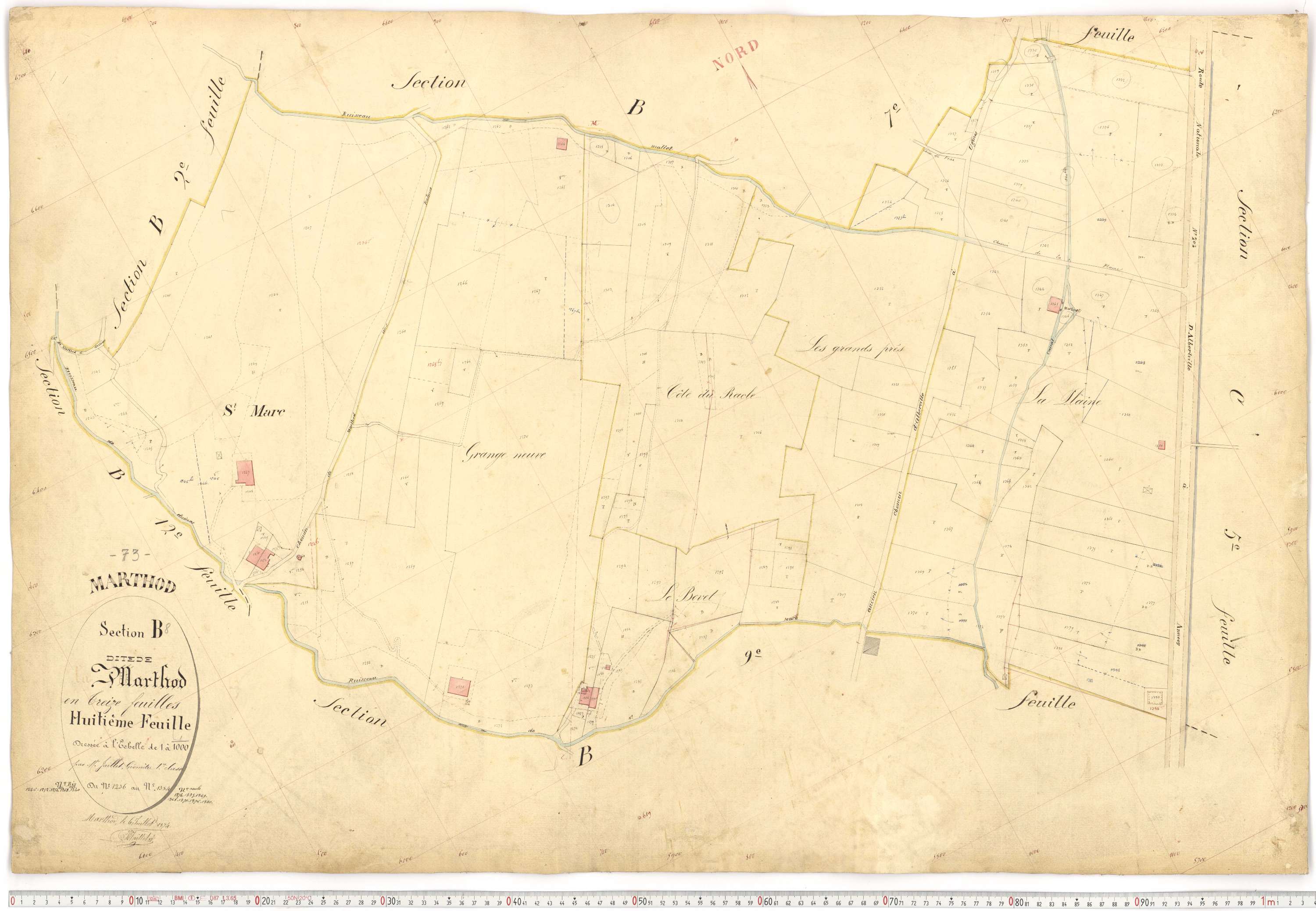Marthod - Plans cadastraux du premier cadastre français.