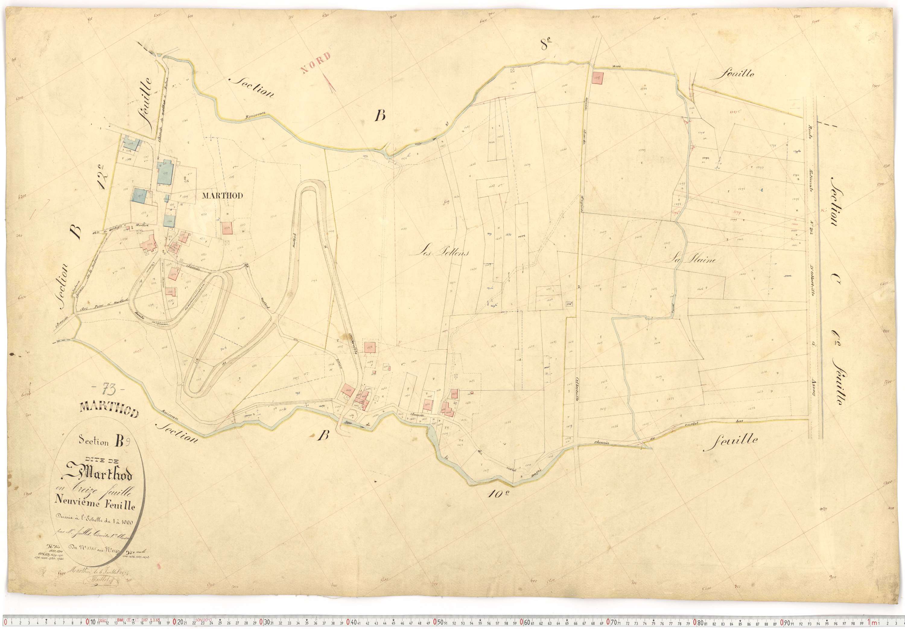 Marthod - Plans cadastraux du premier cadastre français.