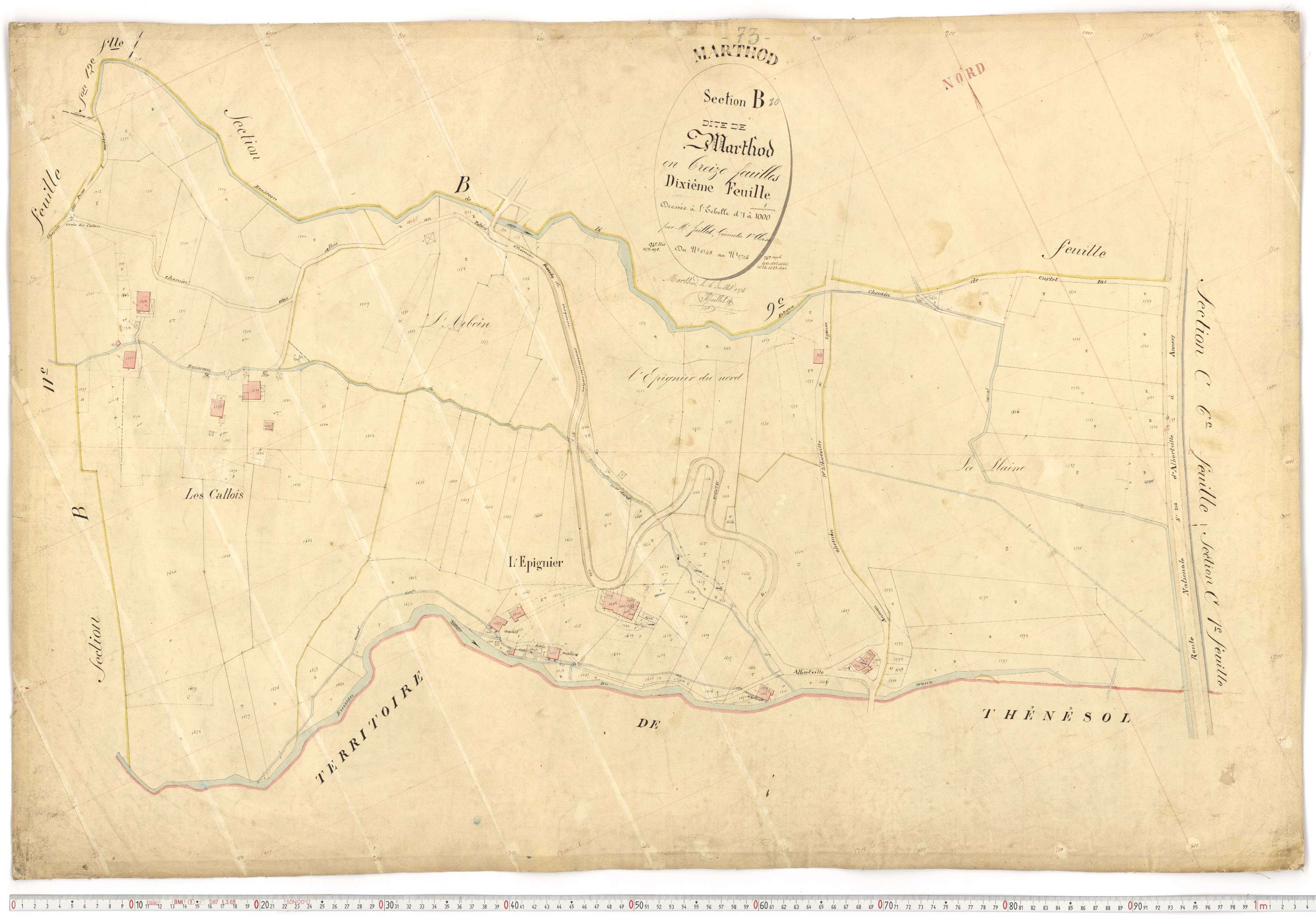 Marthod - Plans cadastraux du premier cadastre français.