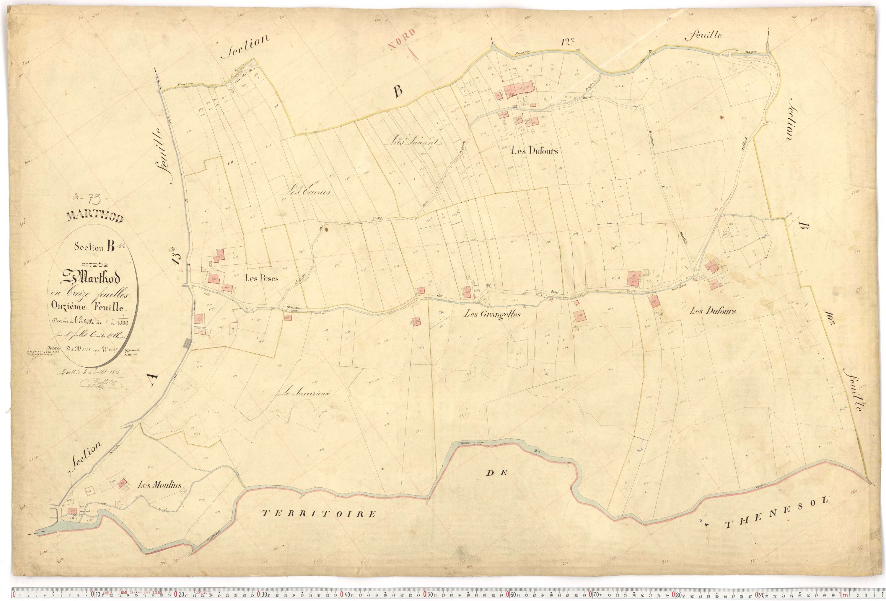 Marthod - Plans cadastraux du premier cadastre français.