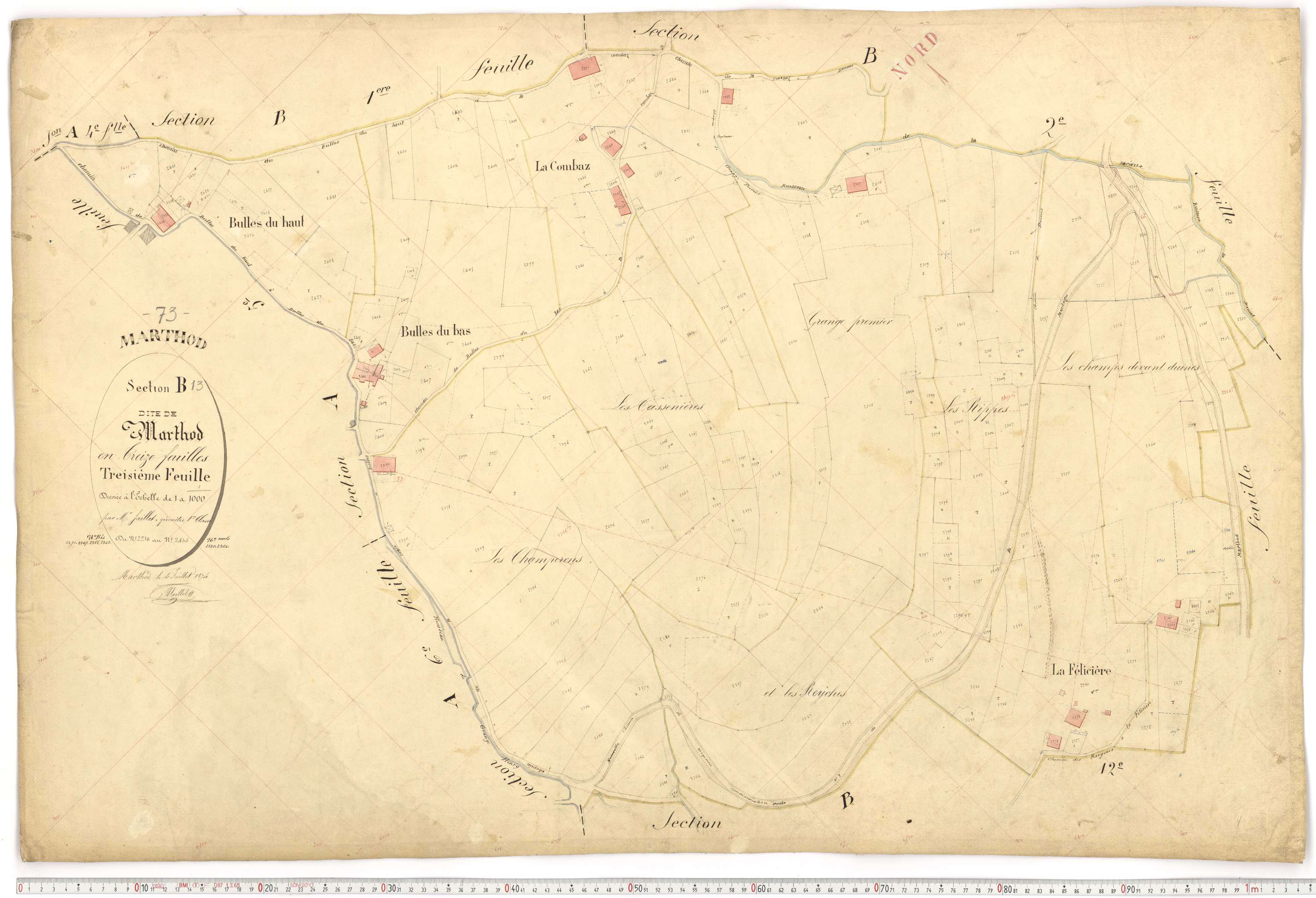 Marthod - Plans cadastraux du premier cadastre français.