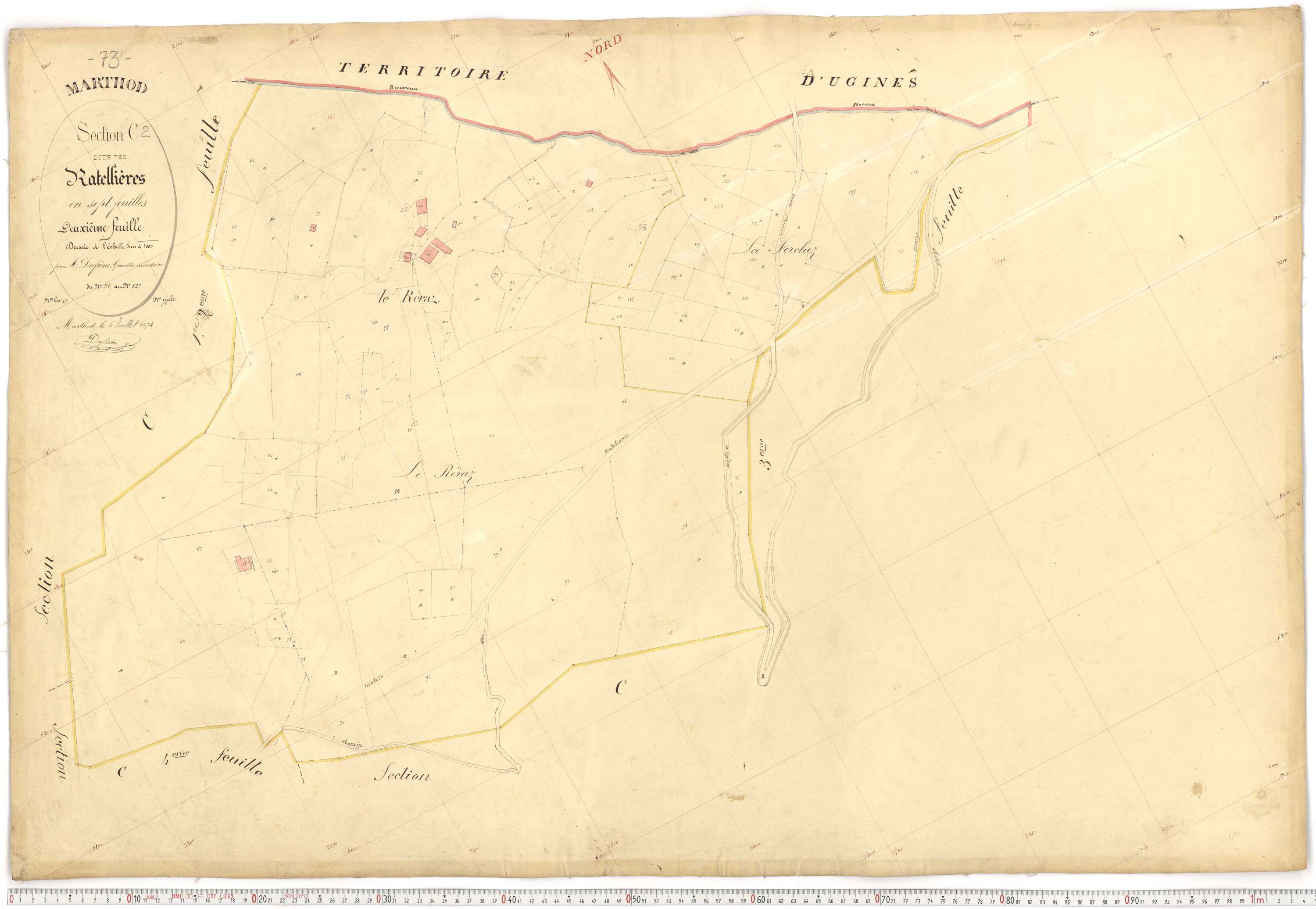 Marthod - Plans cadastraux du premier cadastre français.