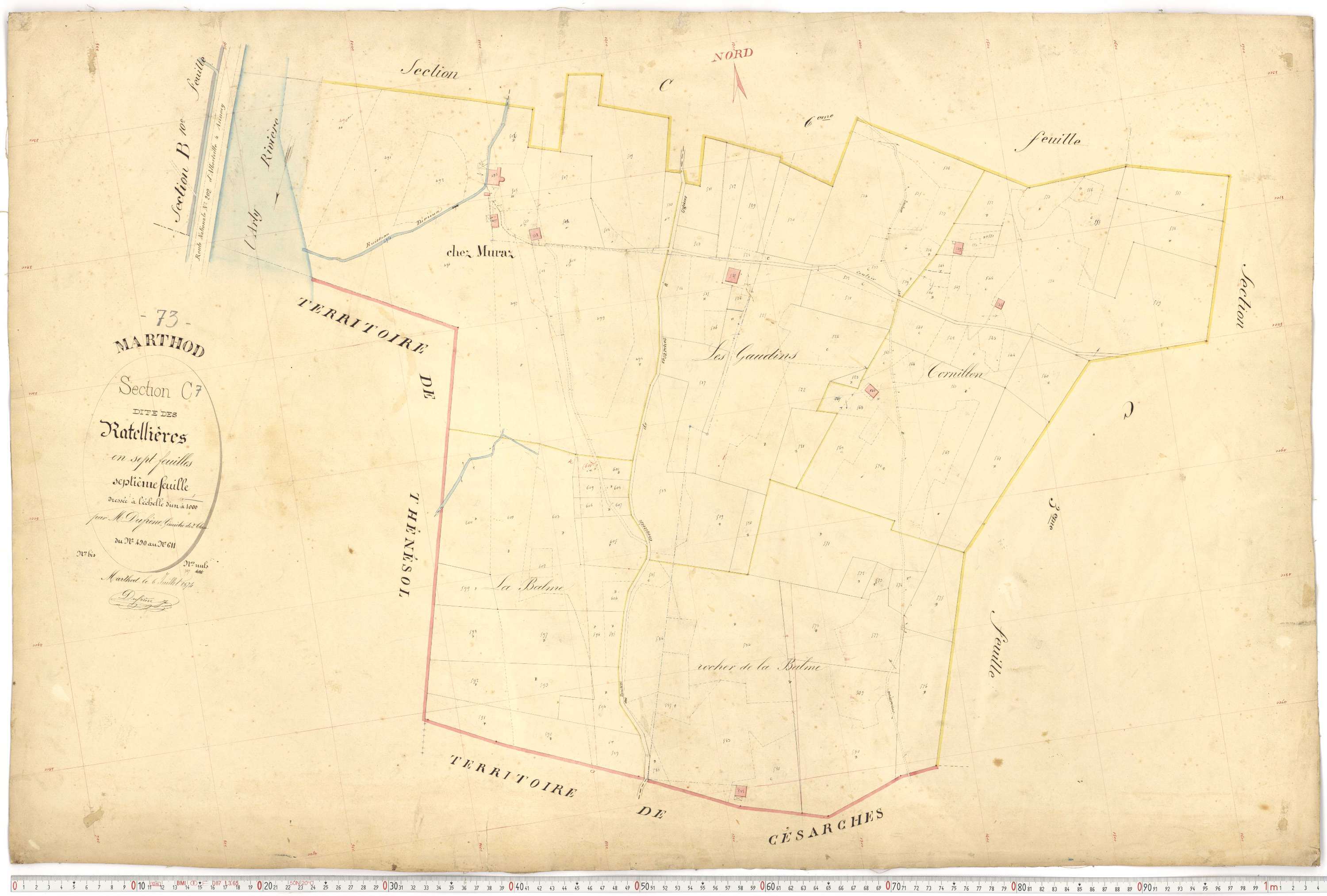 Marthod - Plans cadastraux du premier cadastre français.