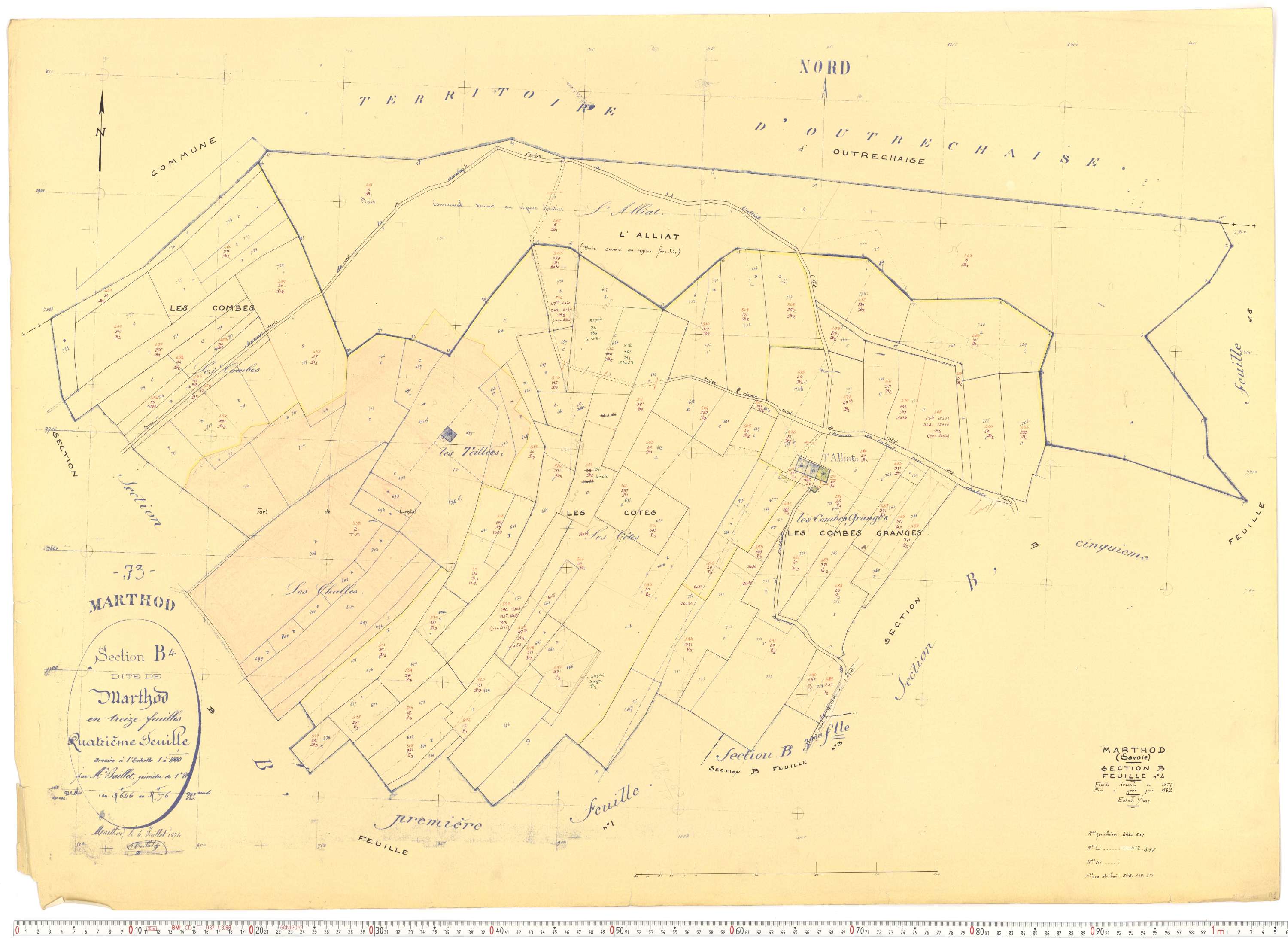 Marthod - Plans cadastraux du cadastre rénové.