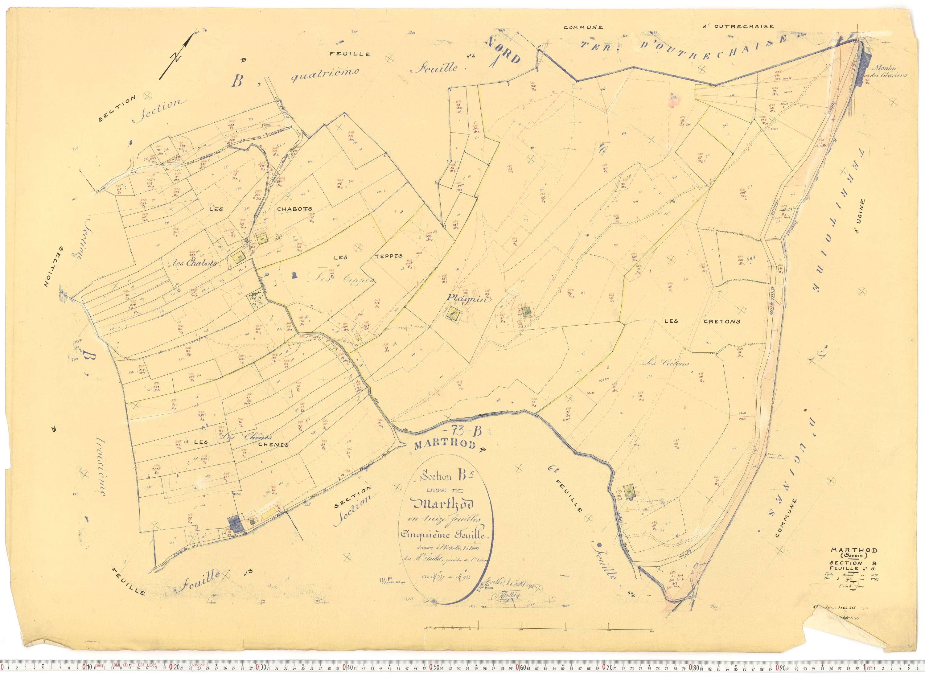 Marthod - Plans cadastraux du cadastre rénové.