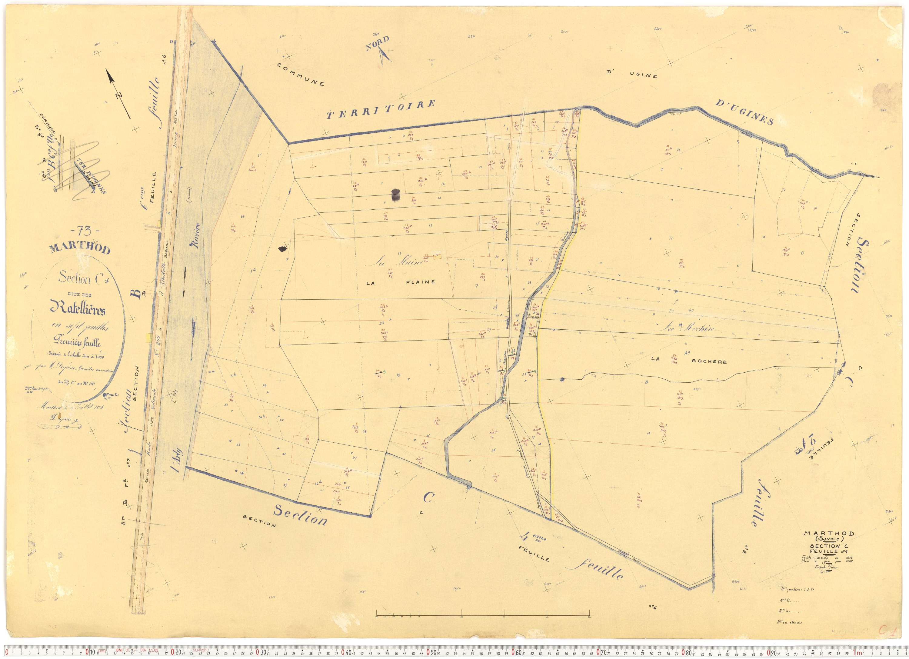 Marthod - Plans cadastraux du cadastre rénové.