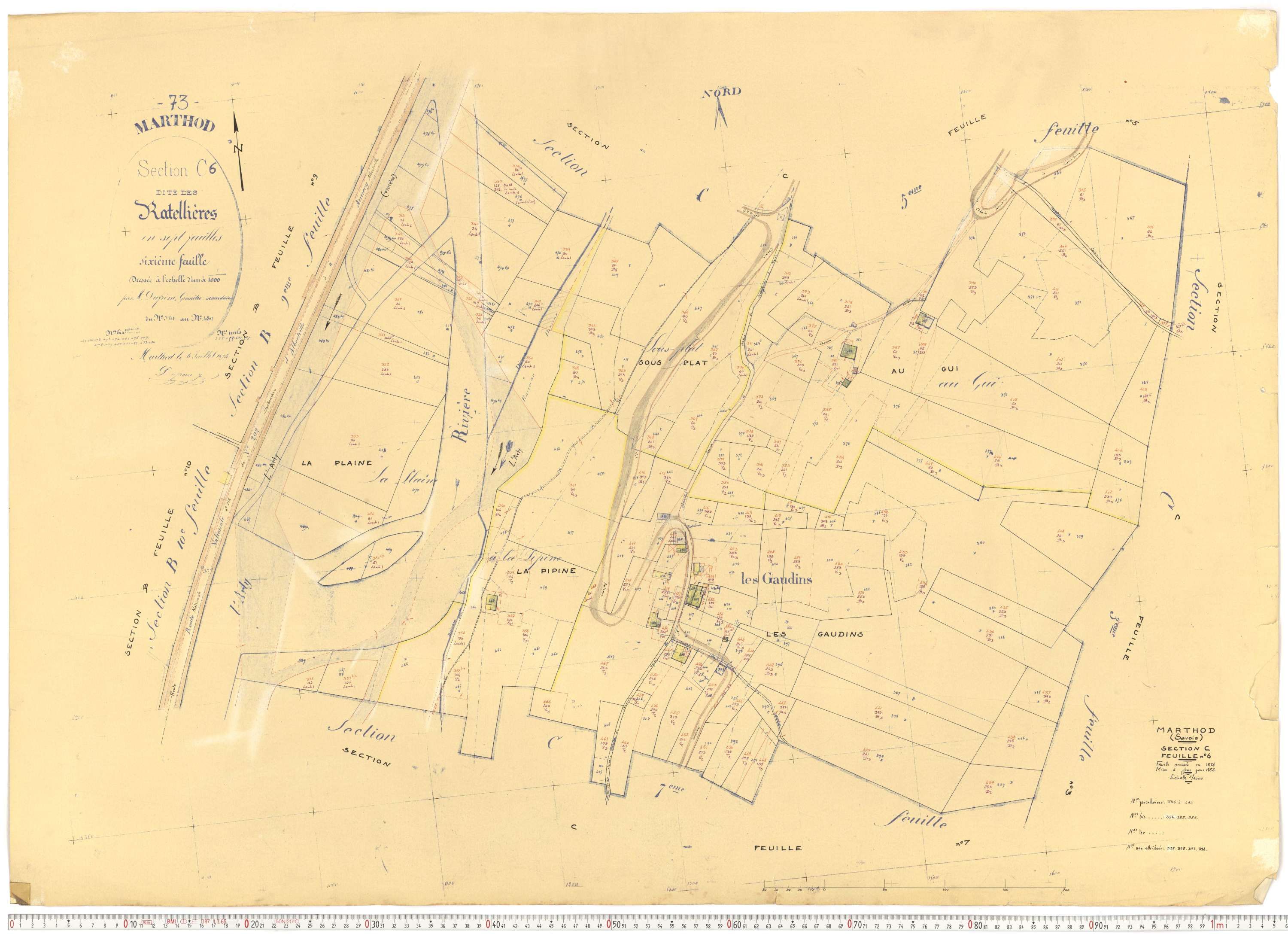 Marthod - Plans cadastraux du cadastre rénové.