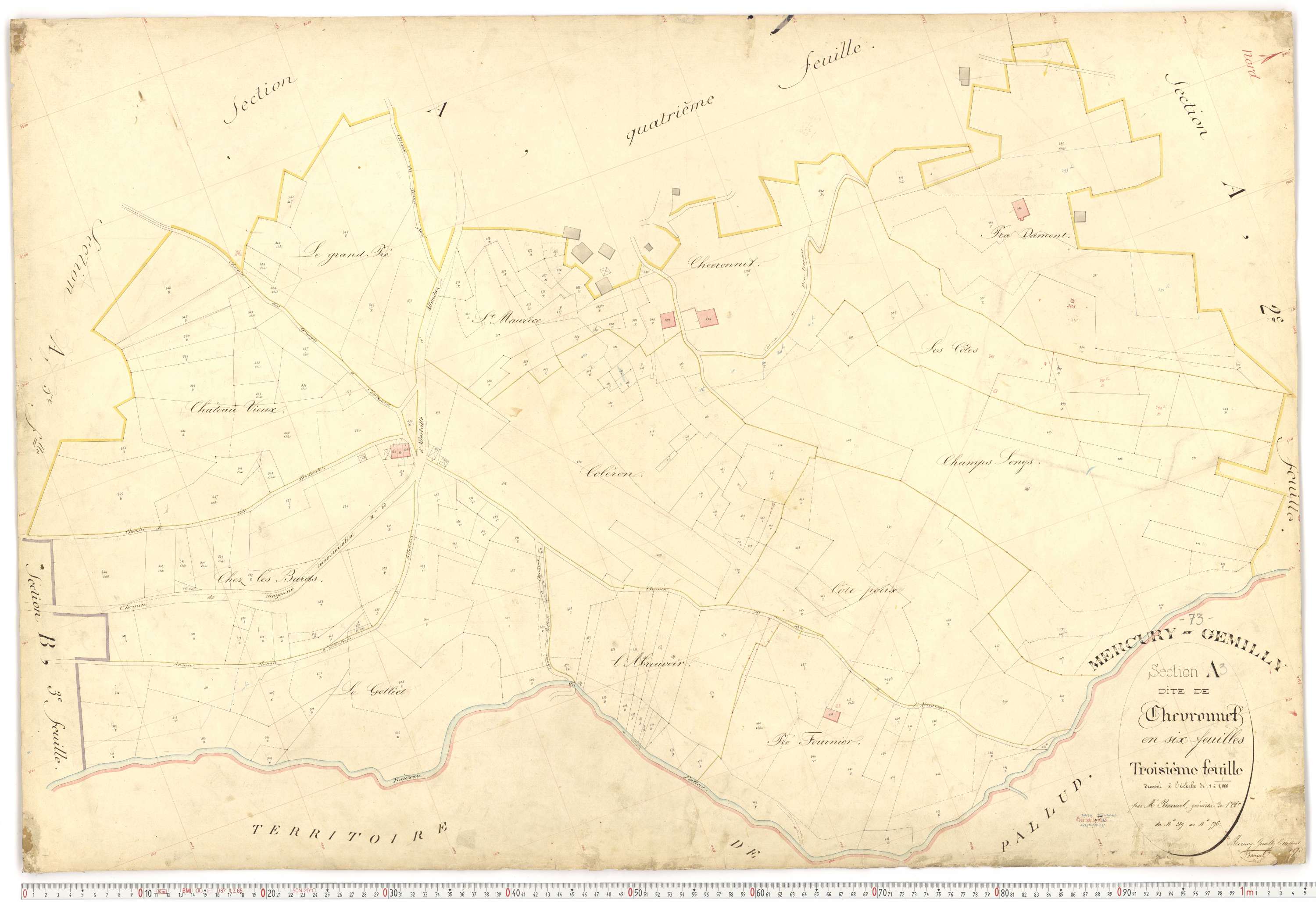 Mercury - Plans cadastraux du premier cadastre français.