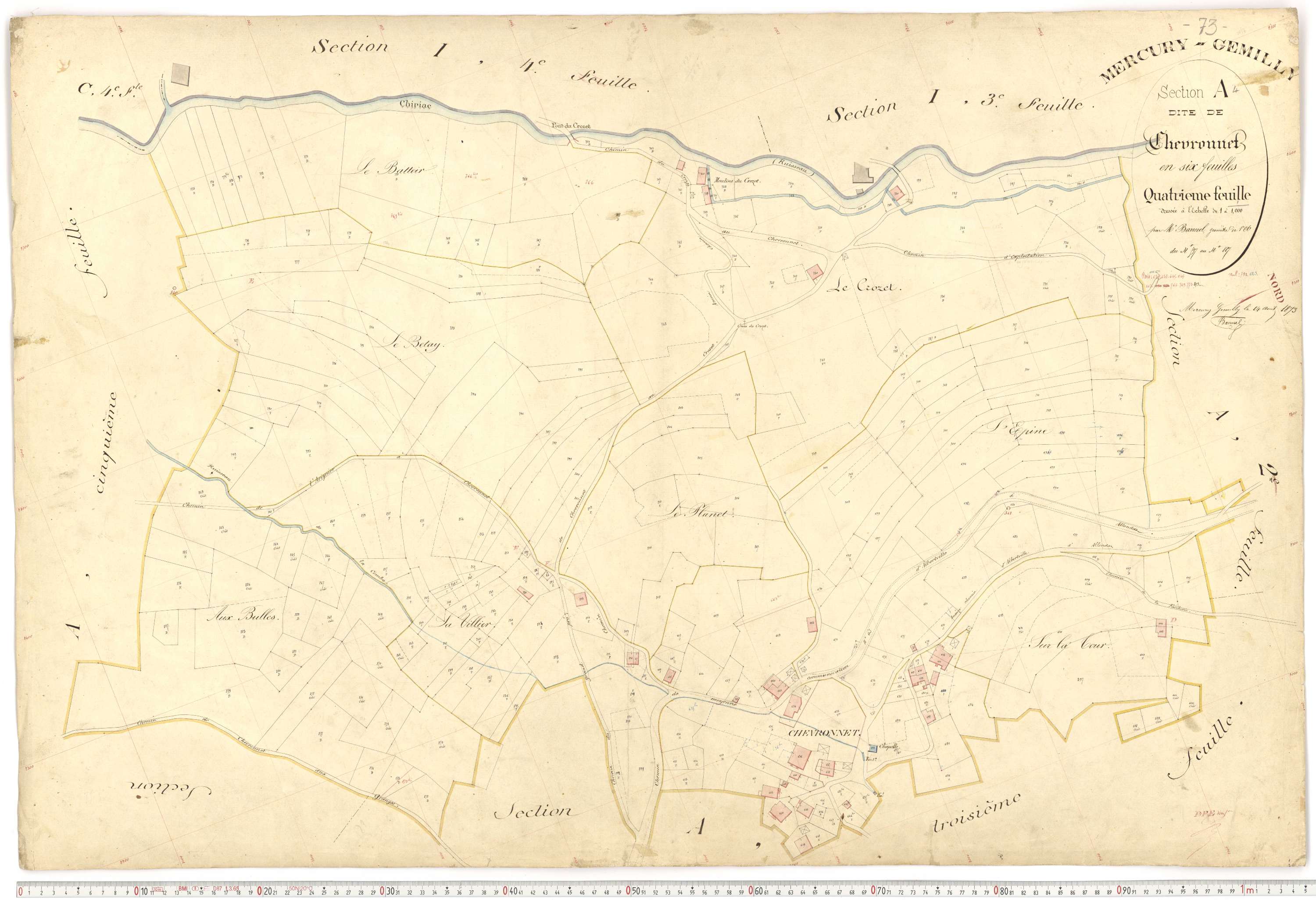 Mercury - Plans cadastraux du premier cadastre français.